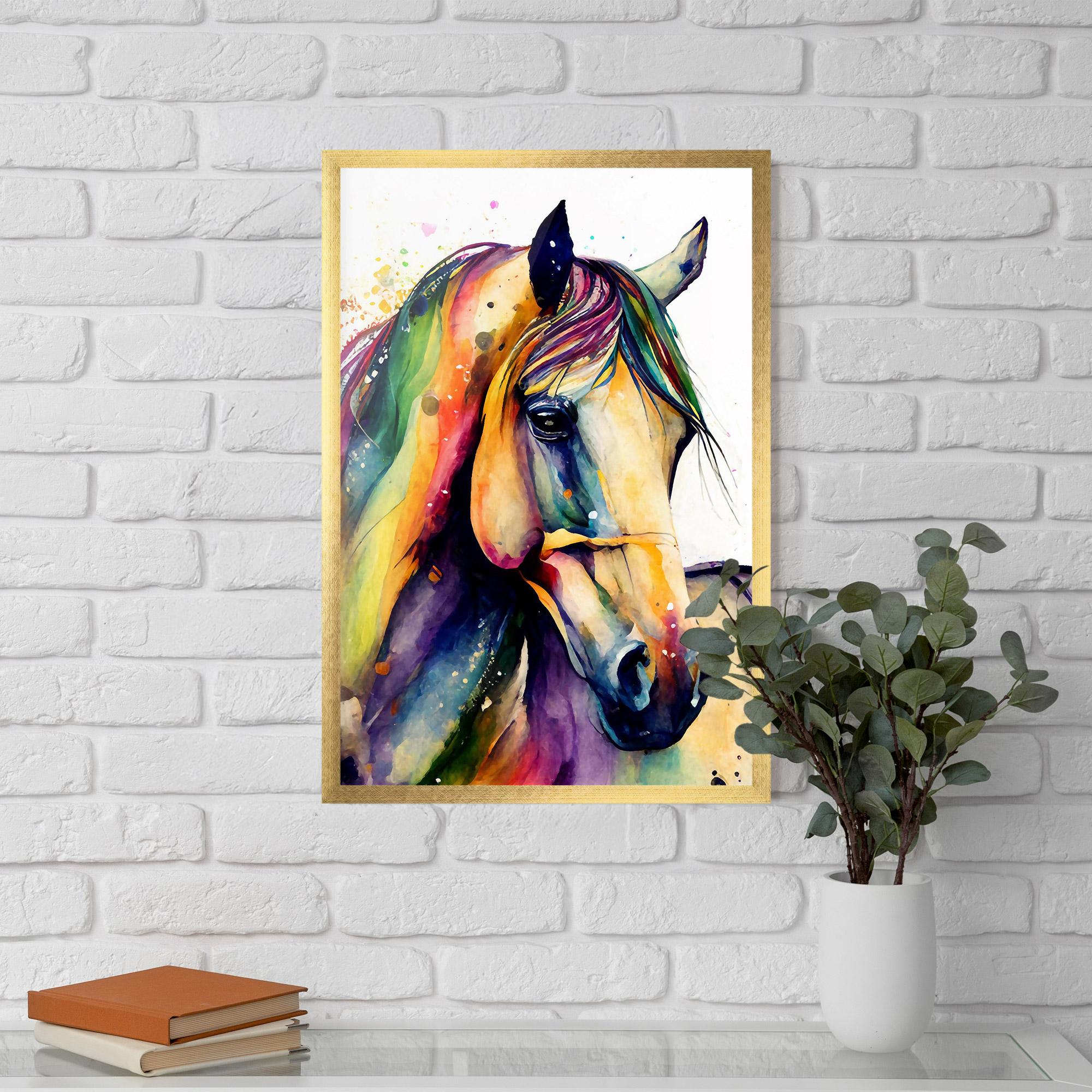 Plakat w Ramie Colorful Horse mockup 5