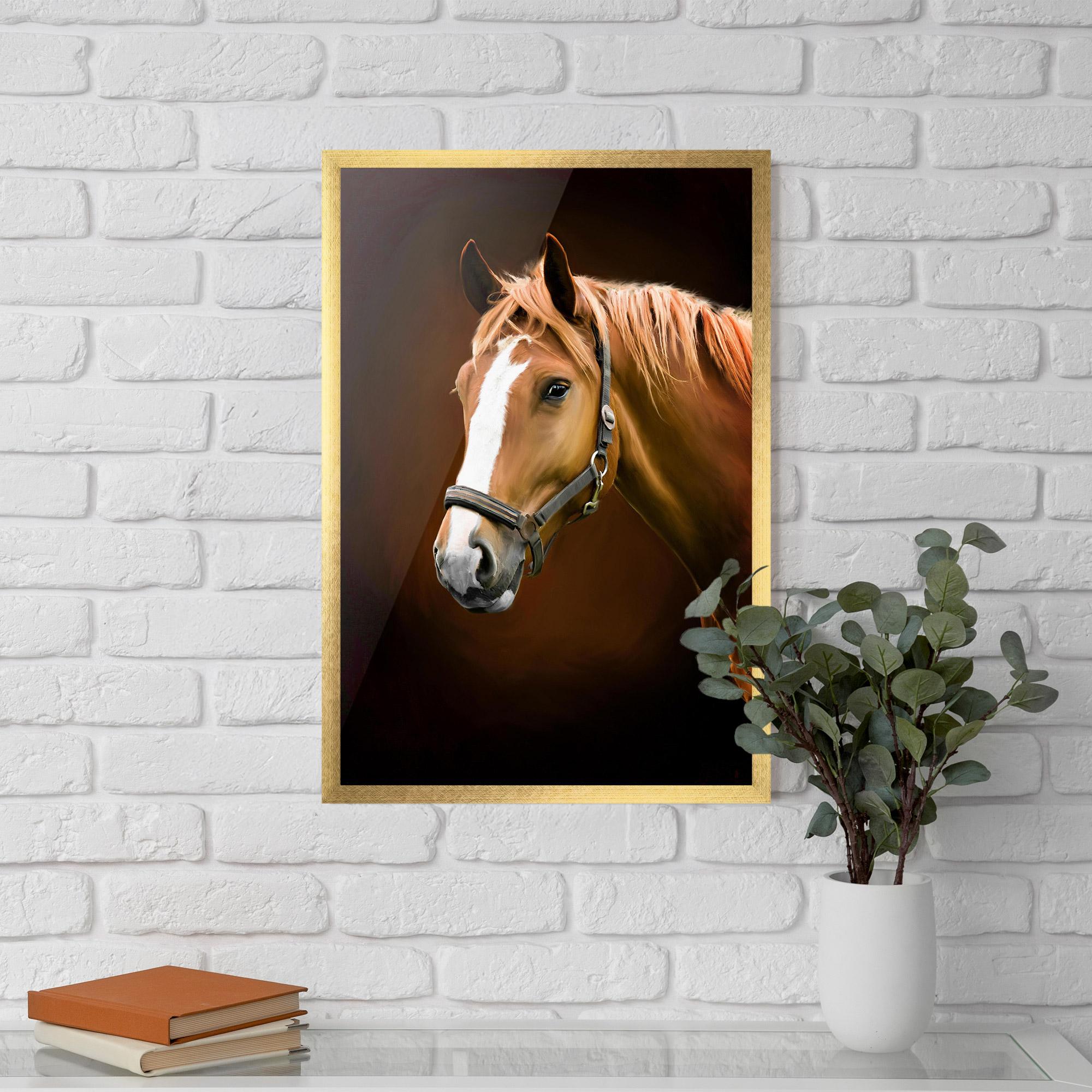 Plakat w Ramie Digital Painted Horse mockup 5