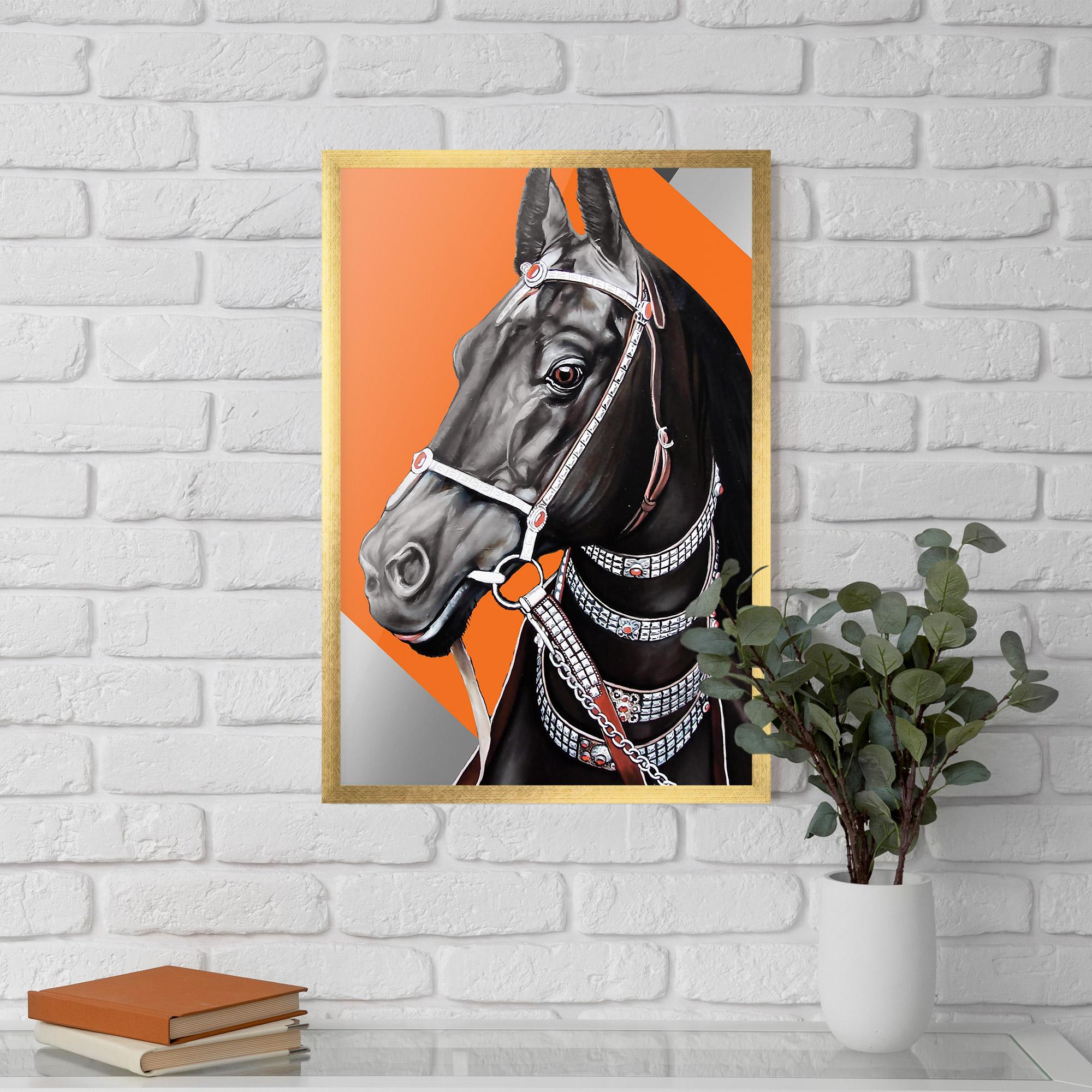 Plakat w Ramie Fashion Horse mockup 5