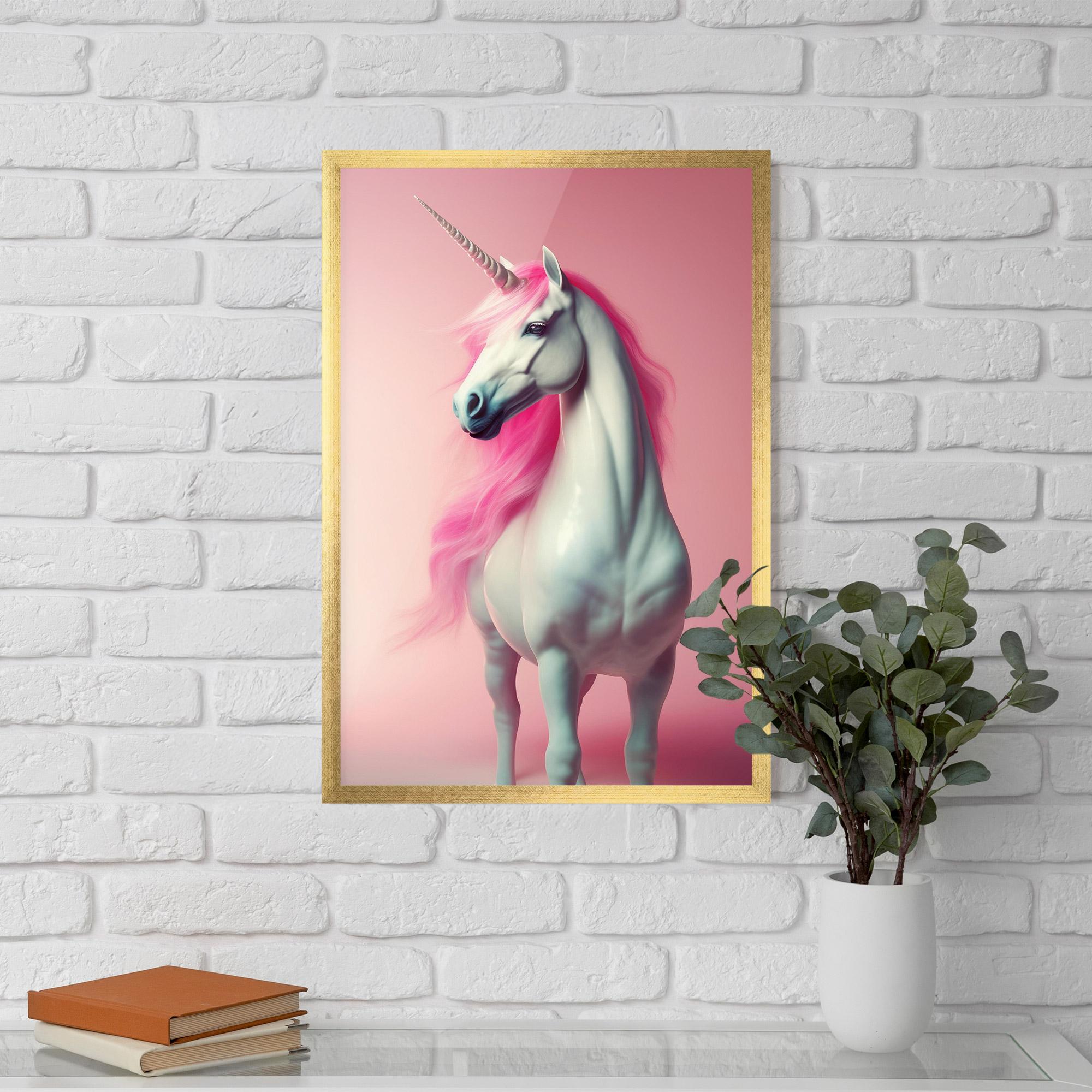 Plakat w Ramie Pink Unicorn mockup 5