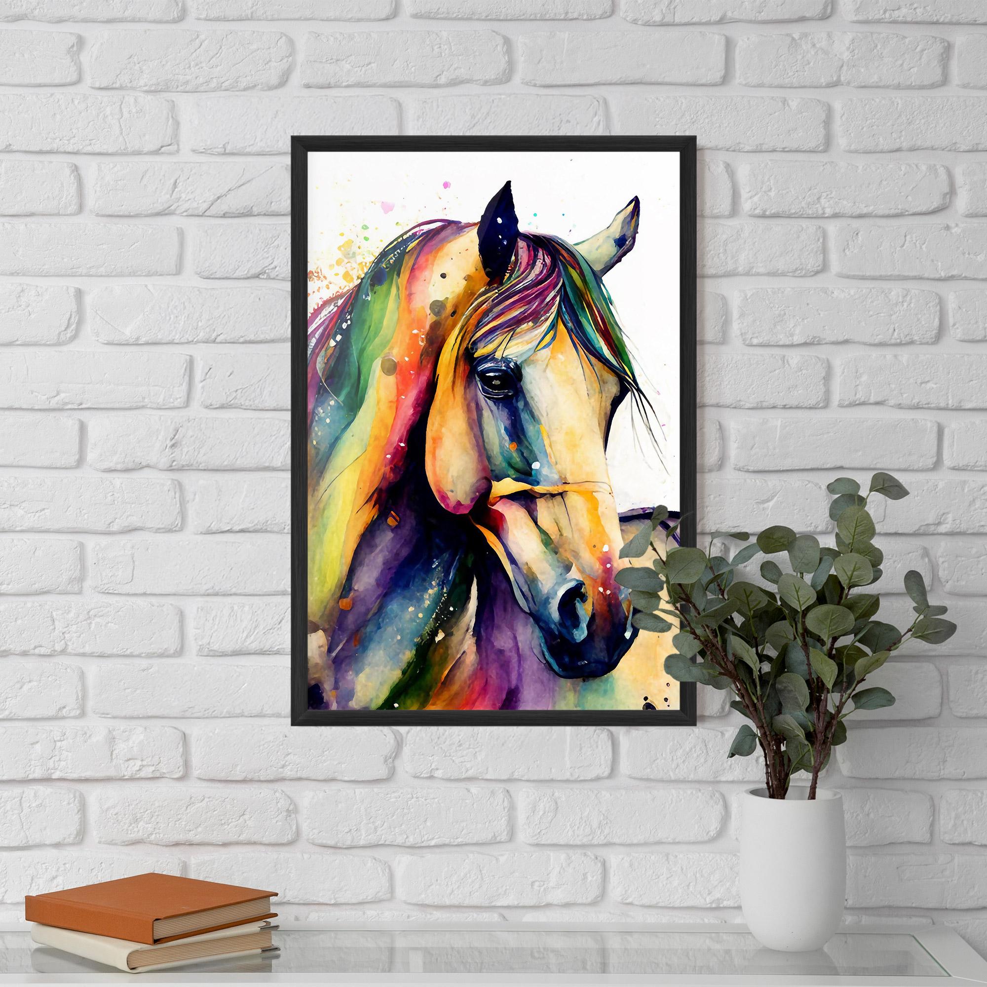 Plakat w Ramie Colorful Horse mockup 5