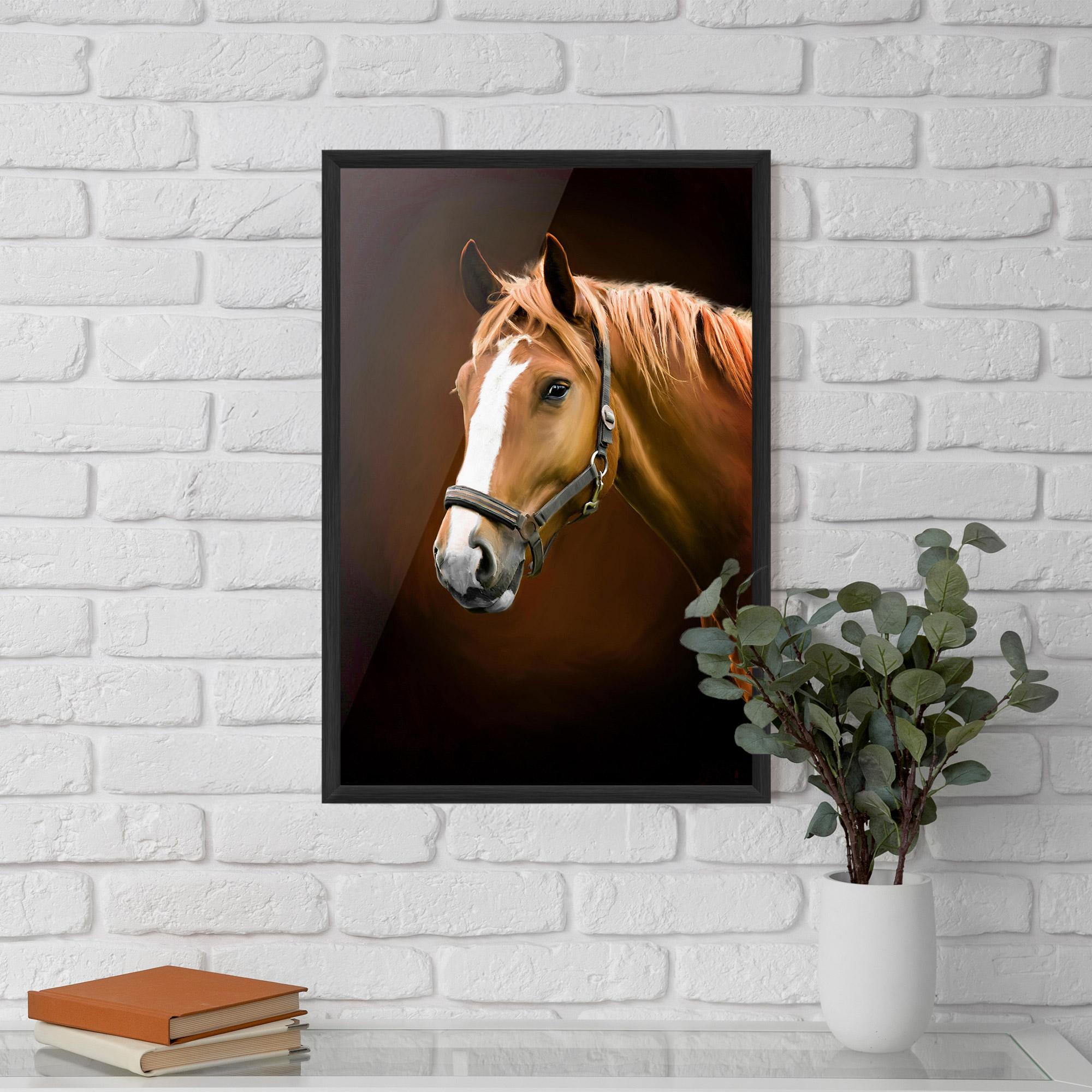 Plakat w Ramie Digital Painted Horse mockup 5