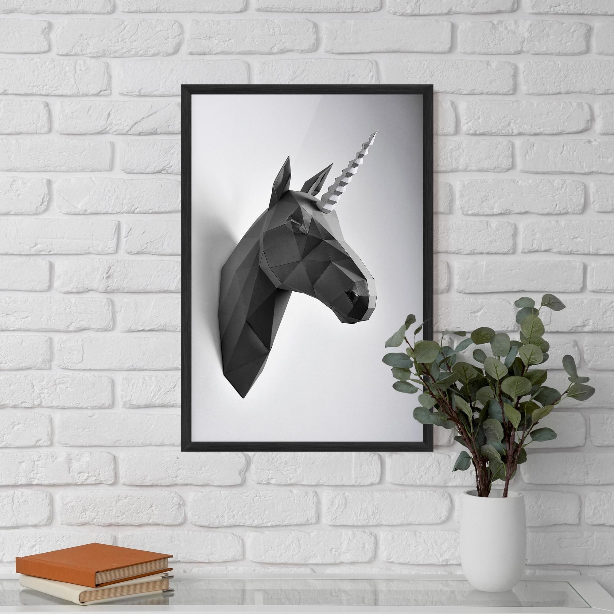 Plakat w Ramie Geometrical Unicorn mockup 5
