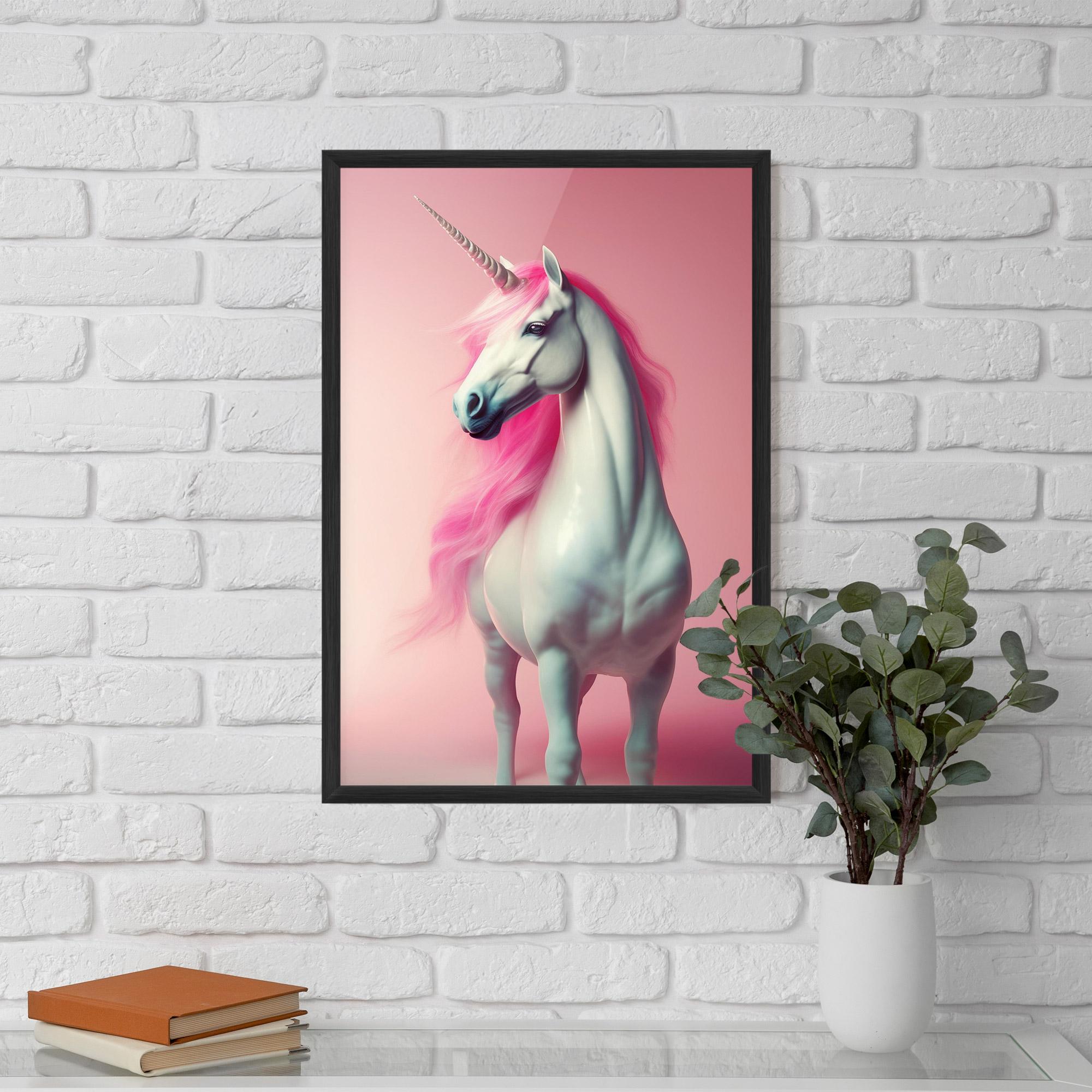 Plakat w Ramie Pink Unicorn mockup 5