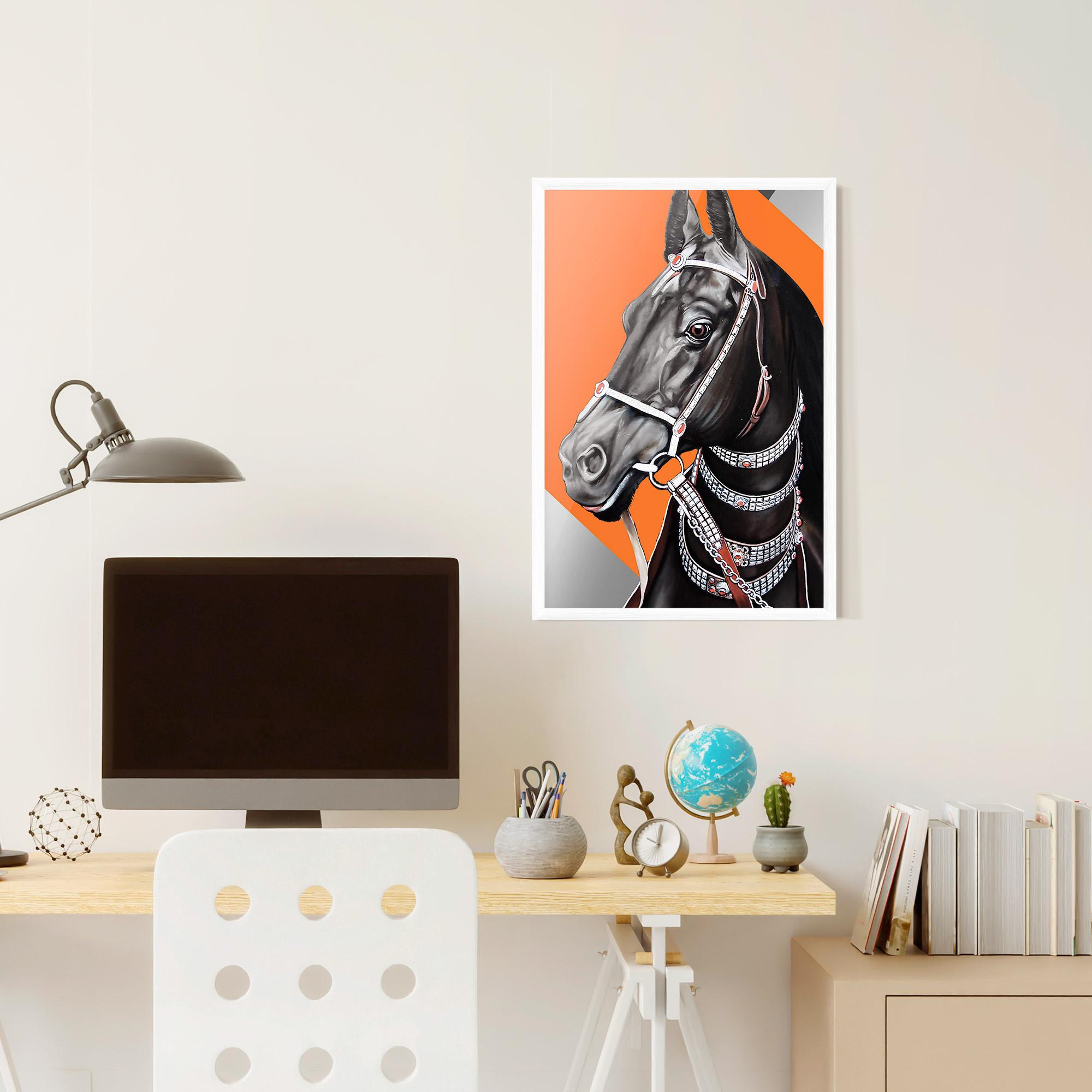 Plakat w Ramie Fashion Horse mockup 6