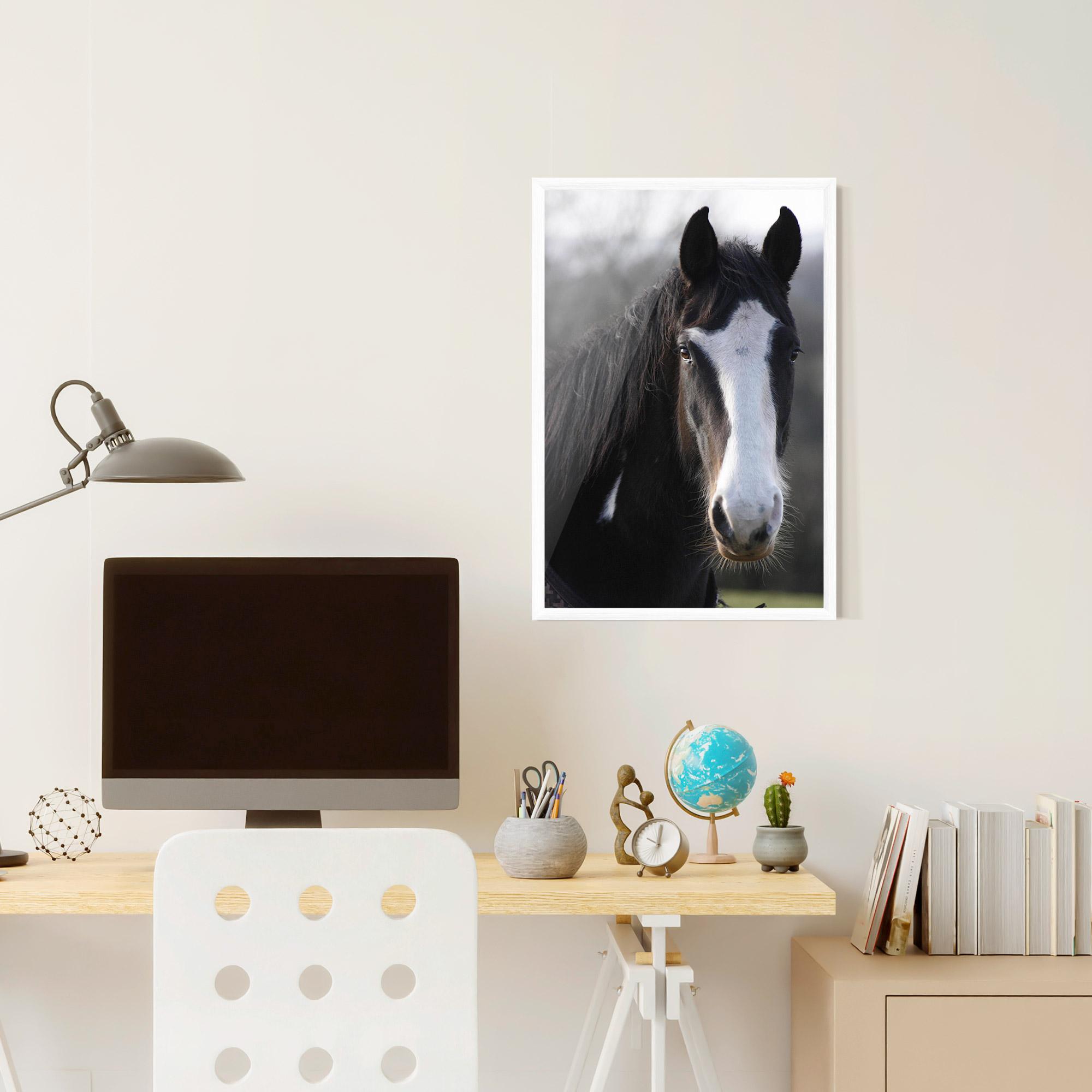Plakat w Ramie Horse Black Portrait mockup 6