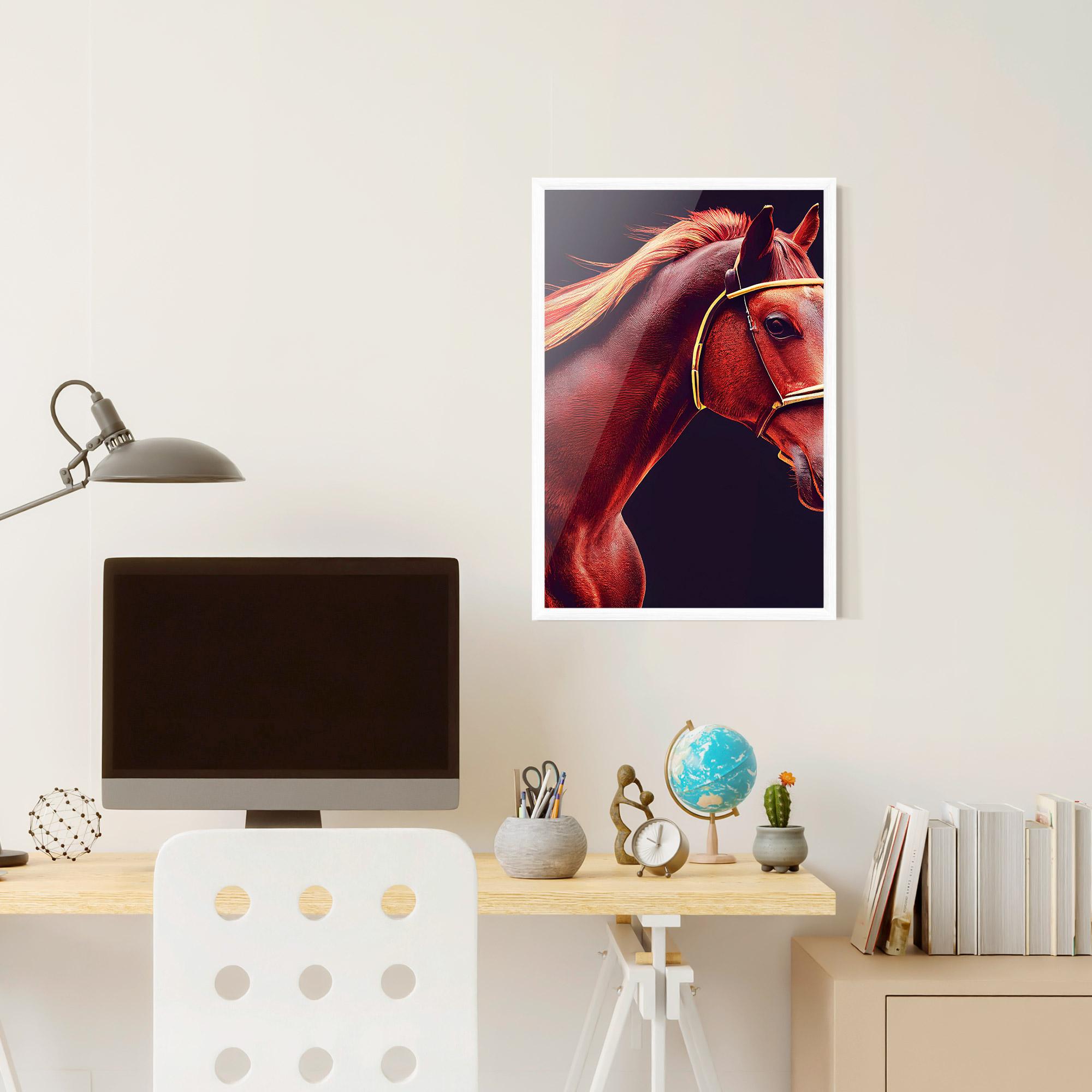 Plakat w Ramie Red Horse Portrait mockup 6