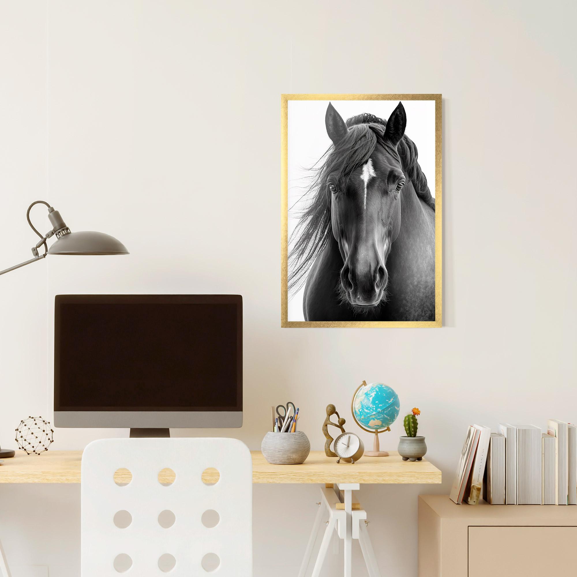 Plakat w Ramie Close Up Horse mockup 6