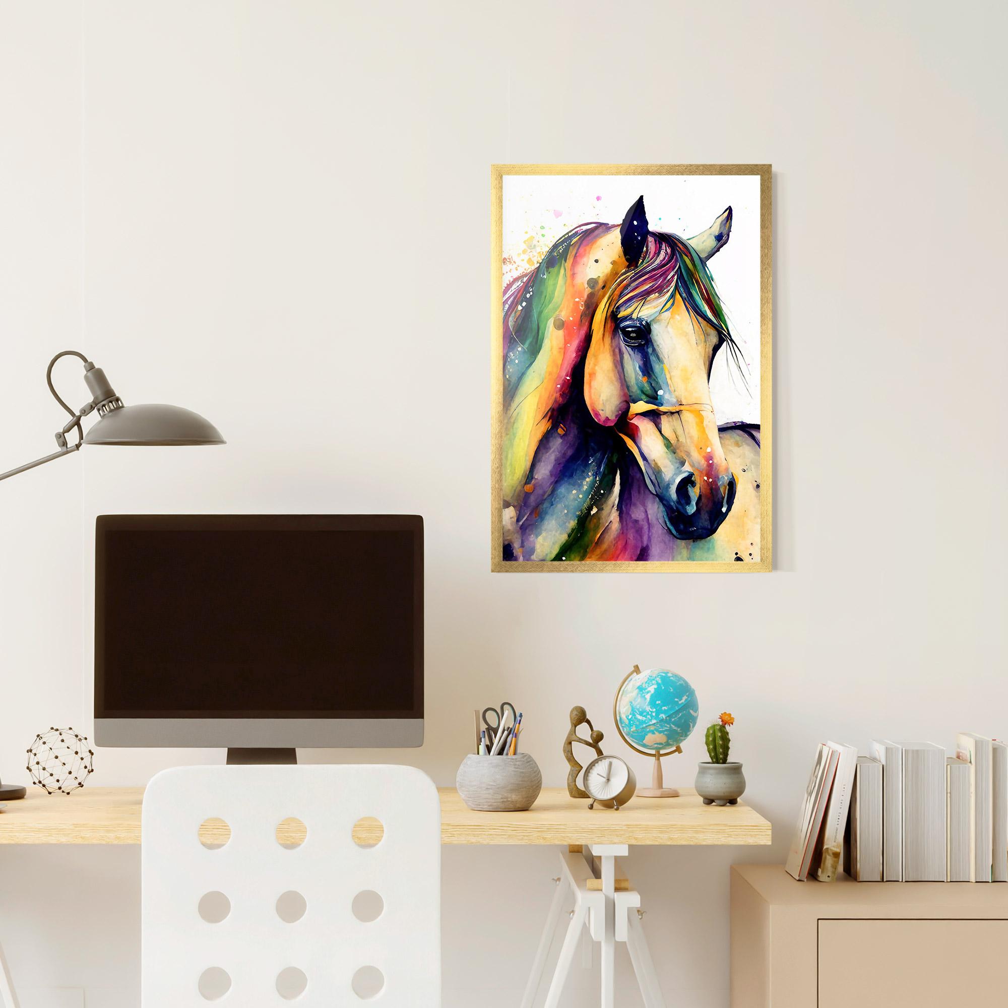 Plakat w Ramie Colorful Horse mockup 6