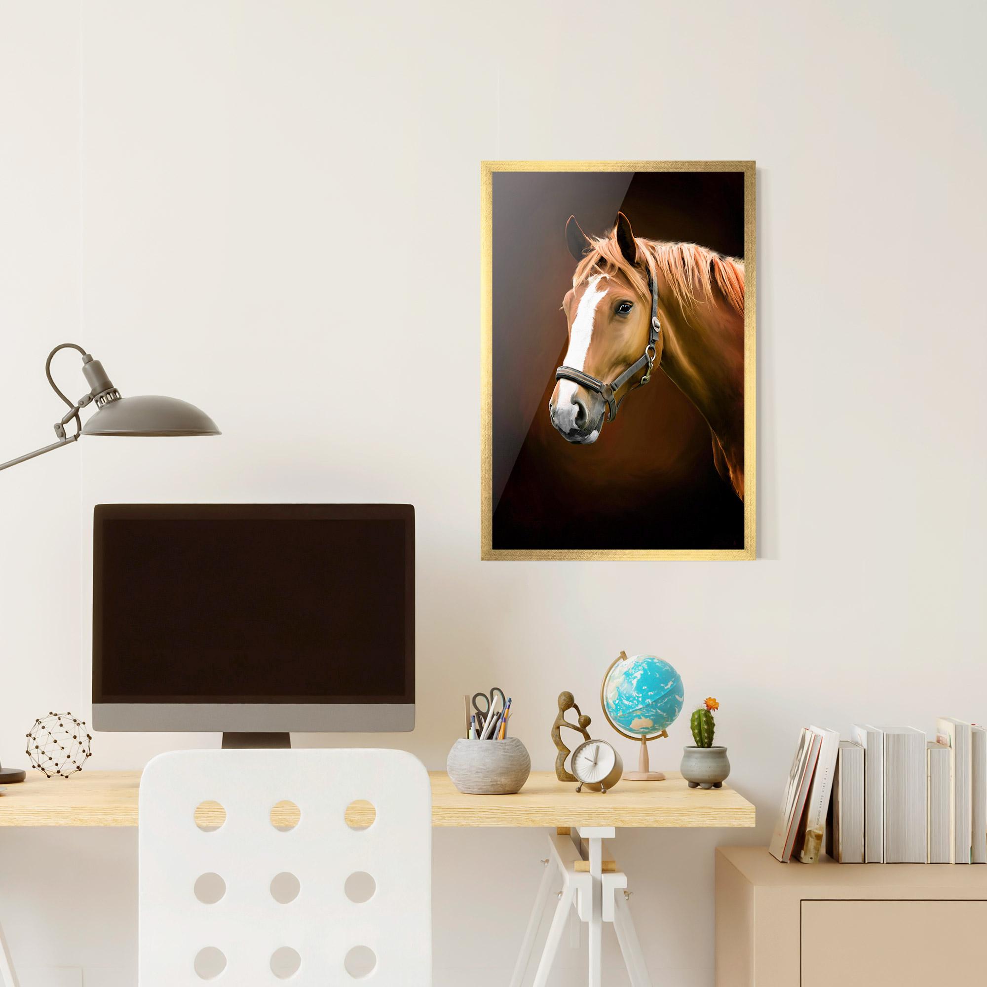 Plakat w Ramie Digital Painted Horse mockup 6