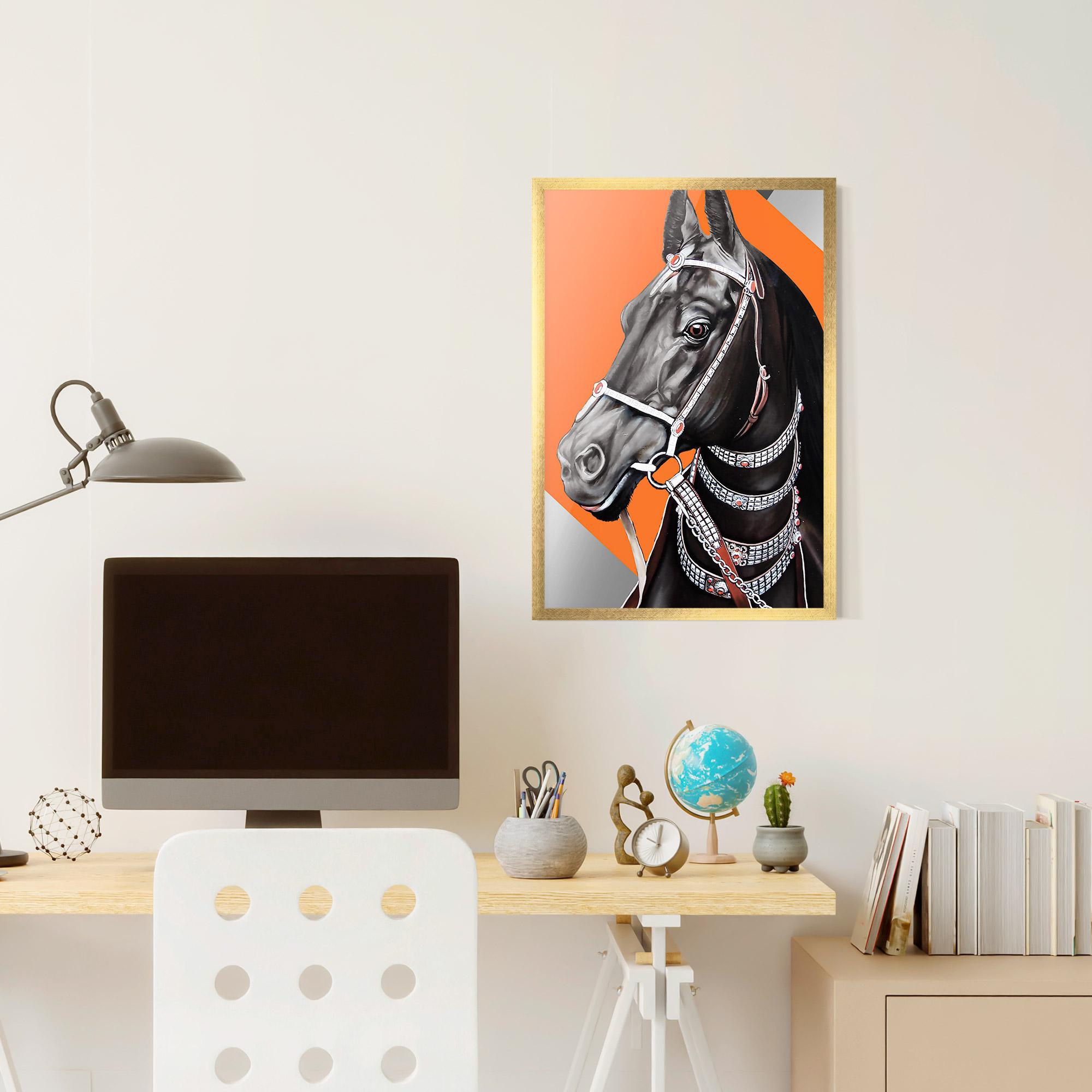 Plakat w Ramie Fashion Horse mockup 6