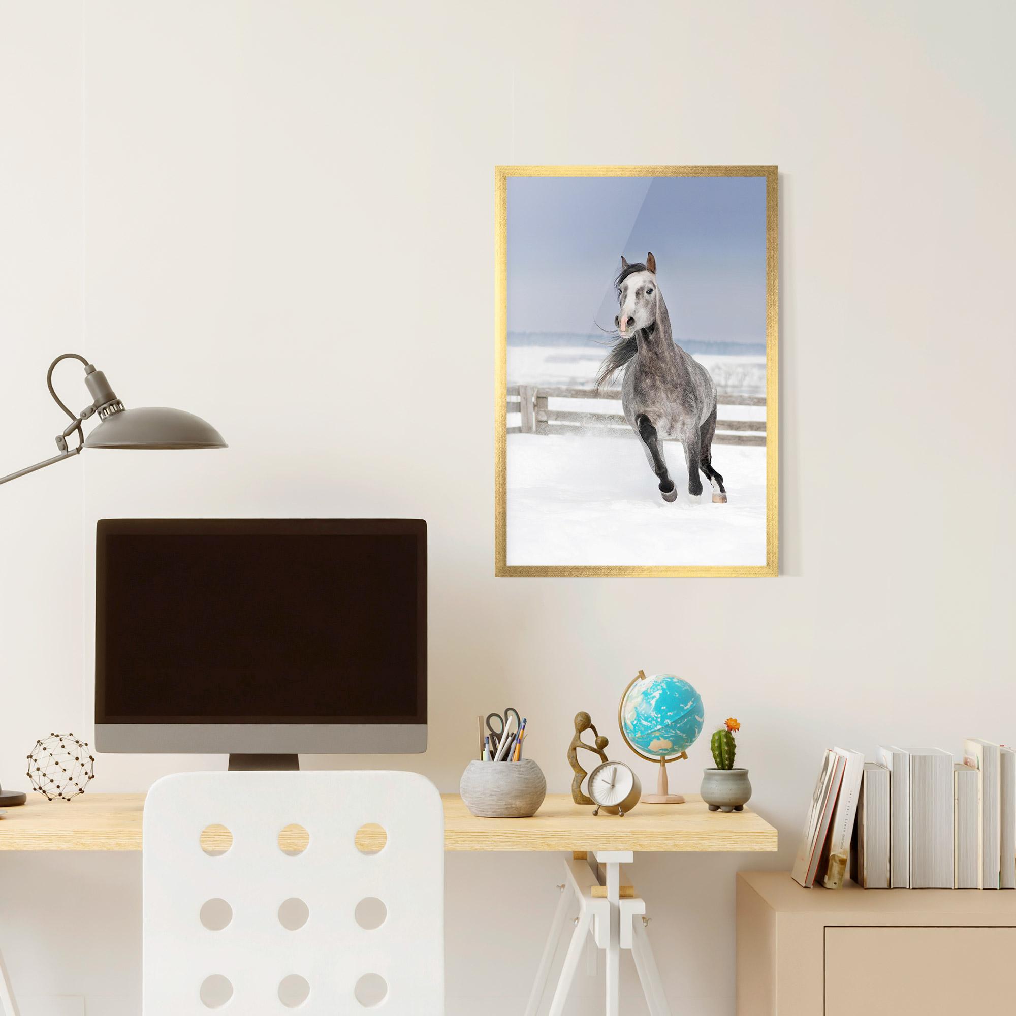 Plakat w Ramie Horse Running Free mockup 6