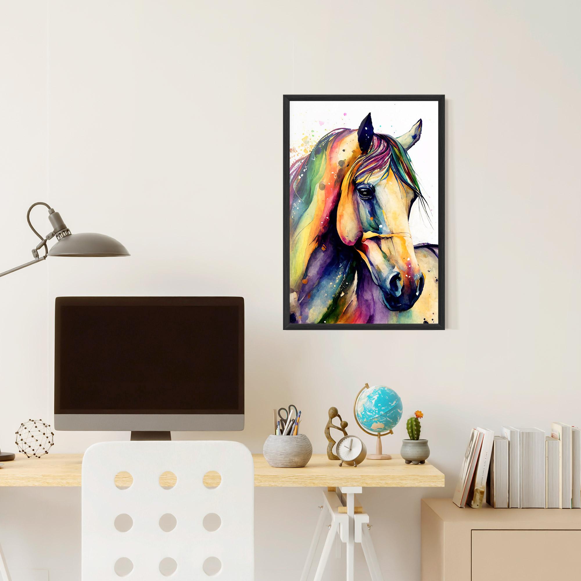 Plakat w Ramie Colorful Horse mockup 6