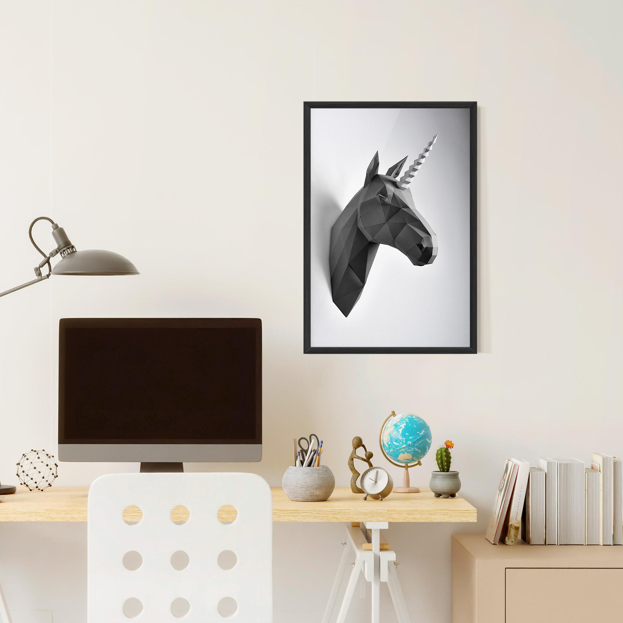 Plakat w Ramie Geometrical Unicorn mockup 6