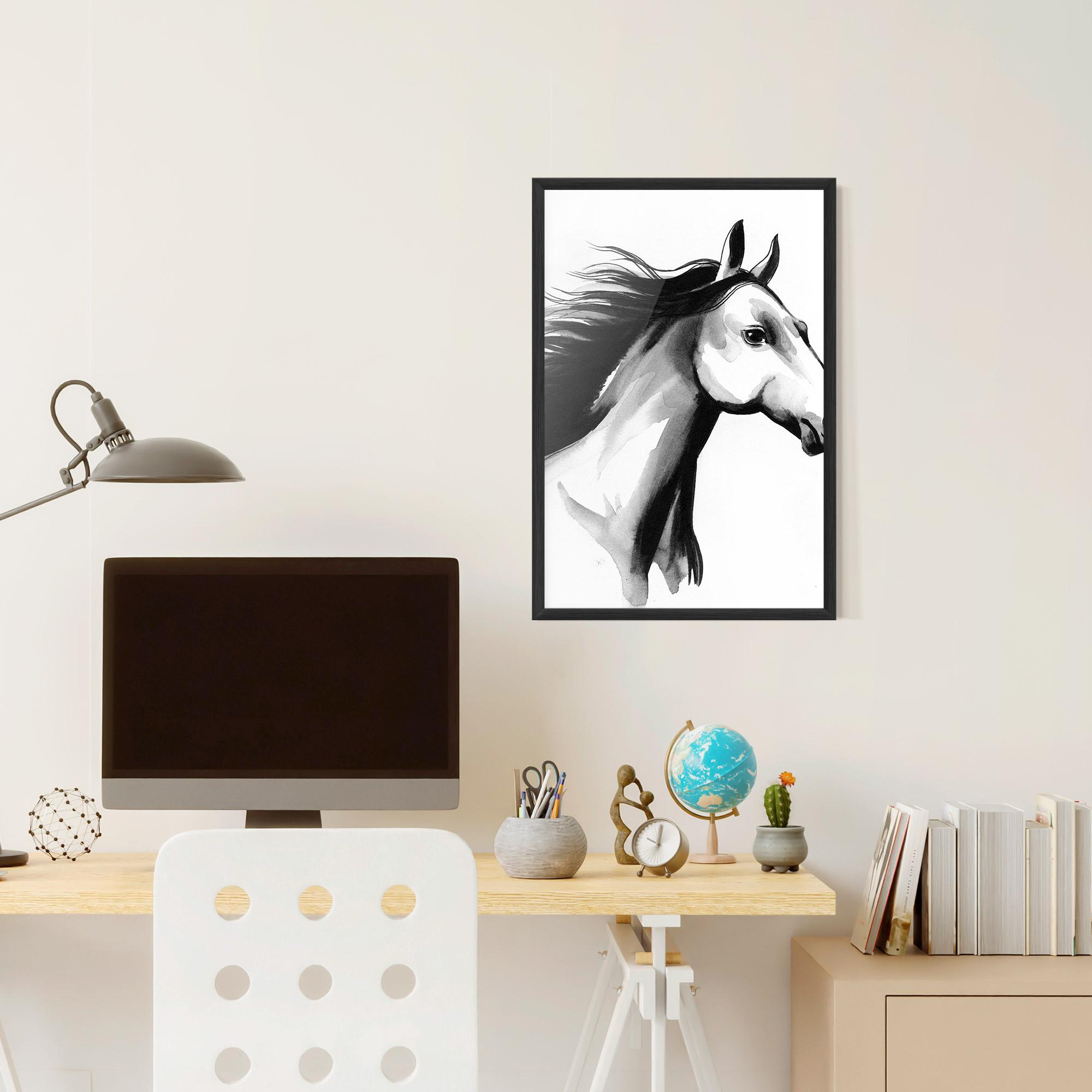 Plakat w Ramie Ink Watercolor Horse mockup 6