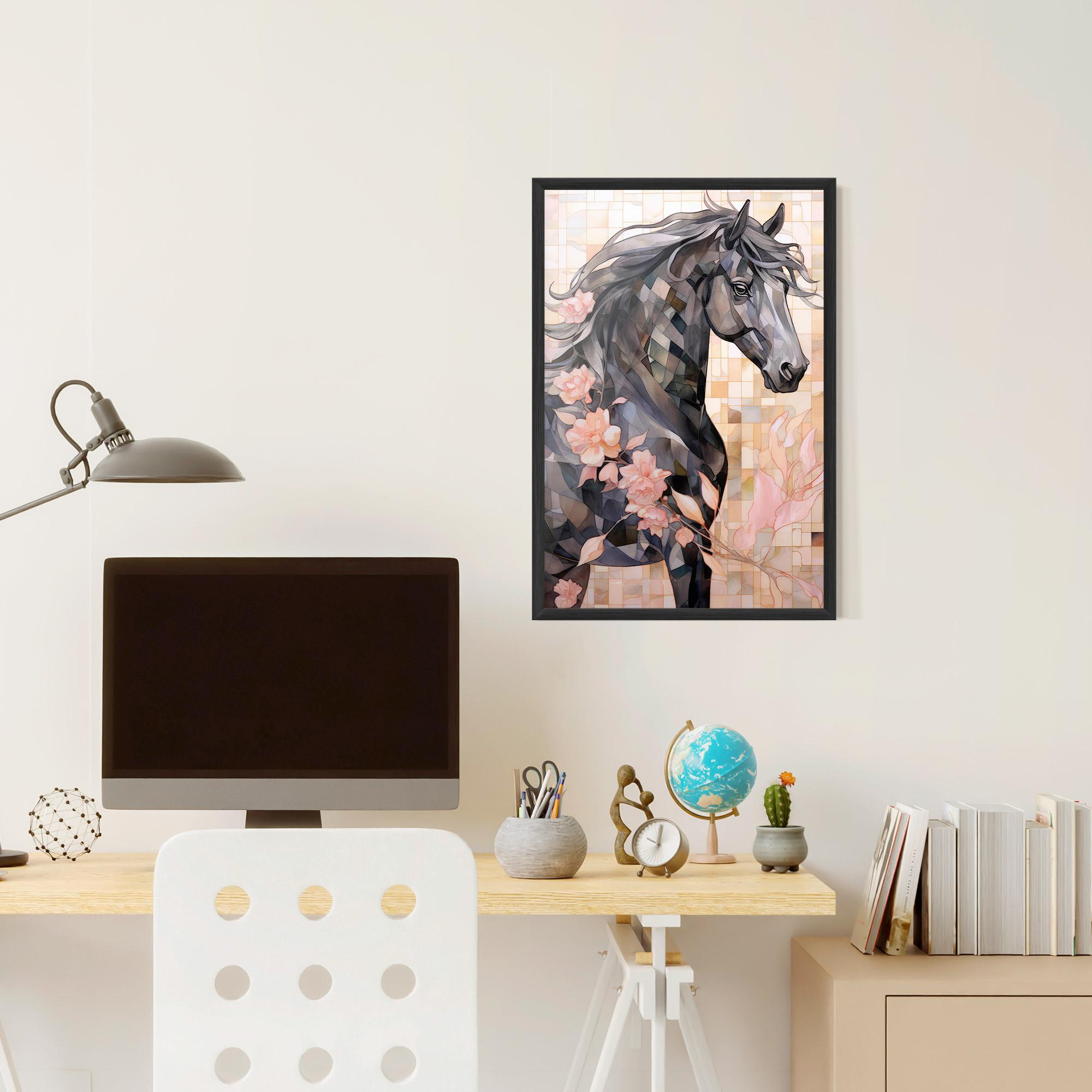 Plakat w Ramie Mosaic Painting Horse mockup 6