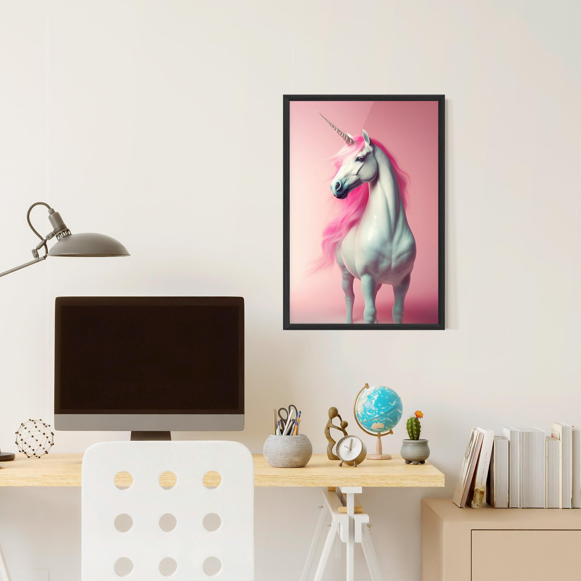 Plakat w Ramie Pink Unicorn mockup 6