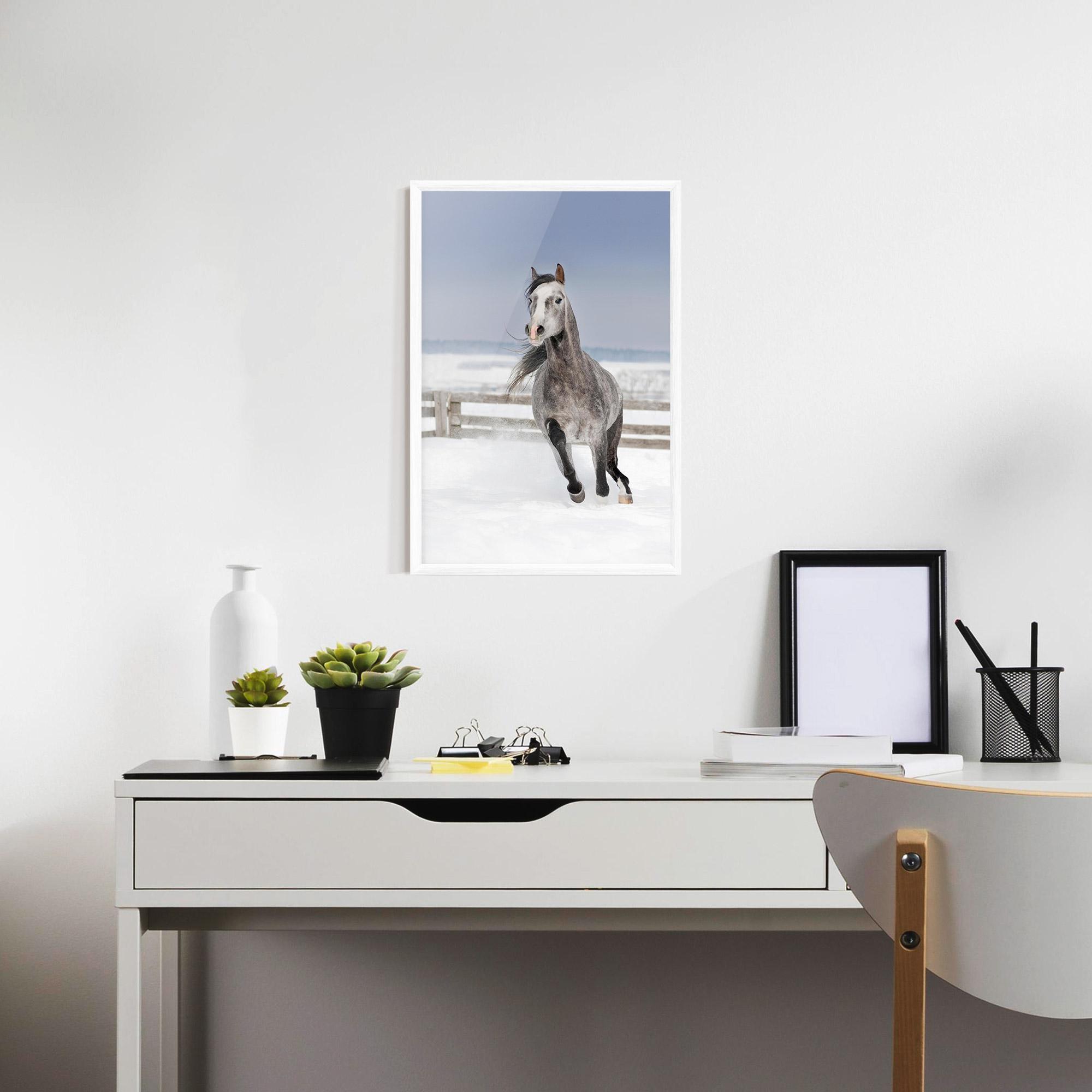 Plakat w Ramie Horse Running Free mockup 7
