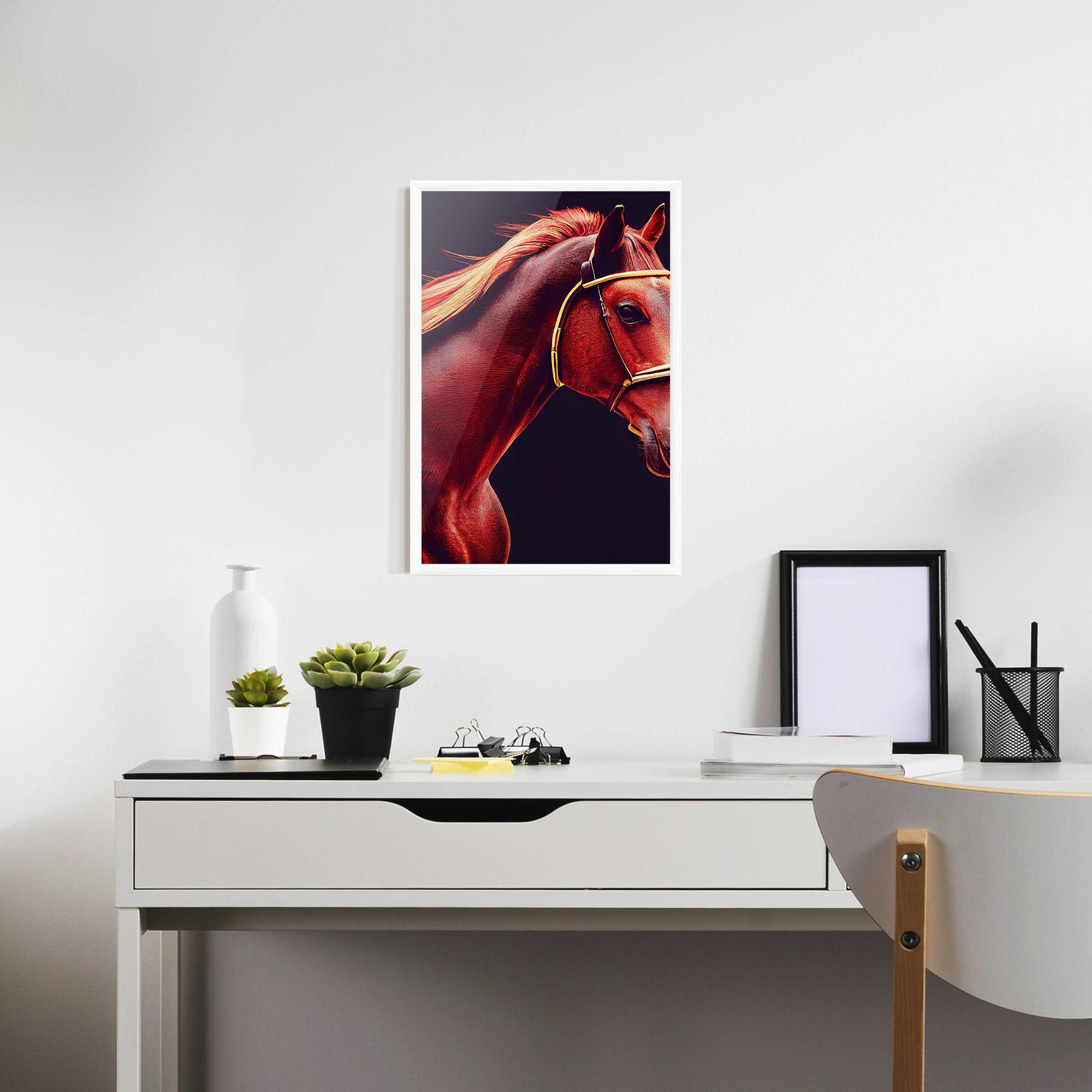 Plakat w Ramie Red Horse Portrait mockup 7