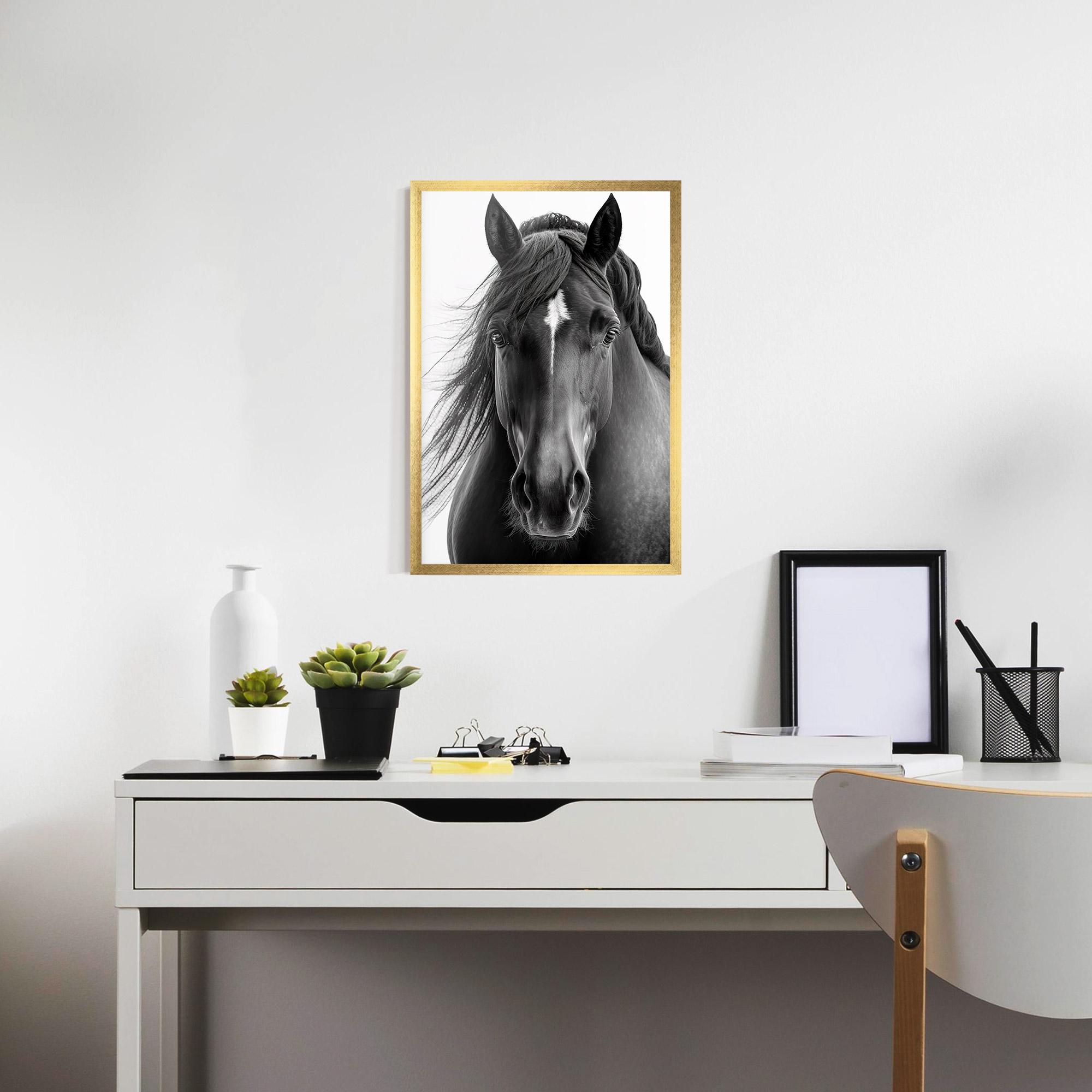Plakat w Ramie Close Up Horse mockup 7