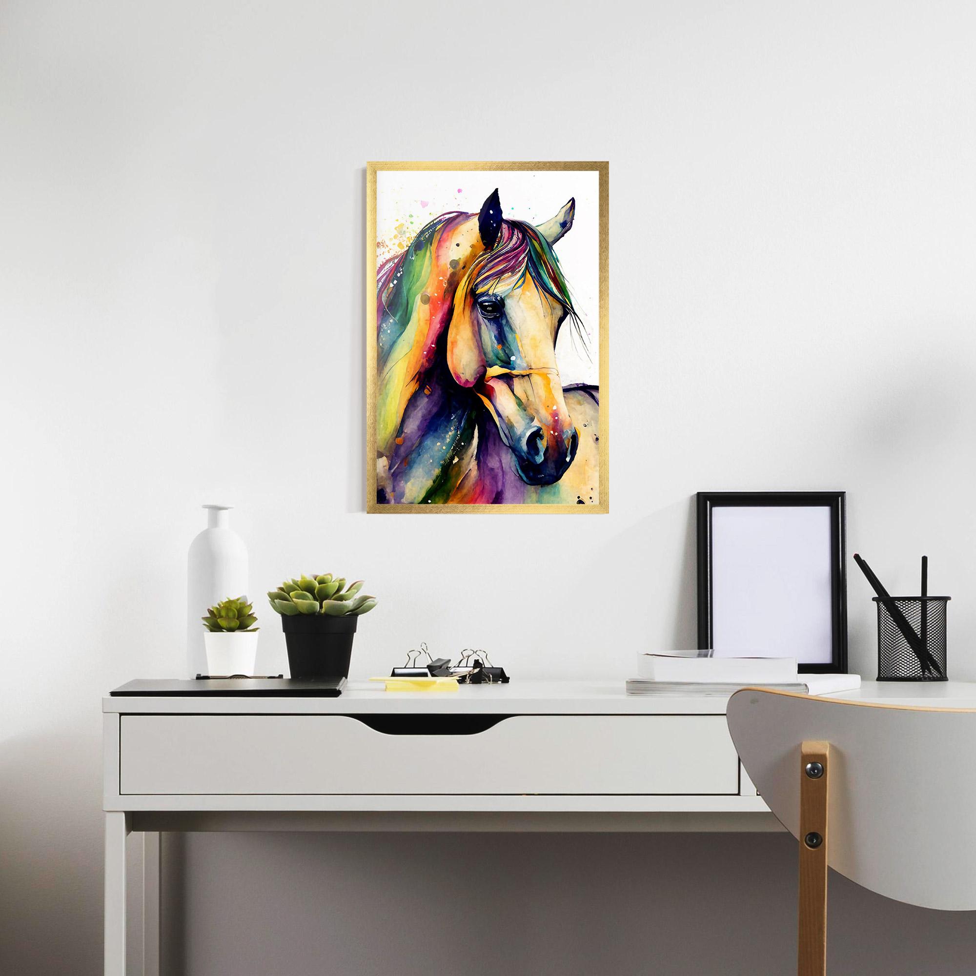 Plakat w Ramie Colorful Horse mockup 7