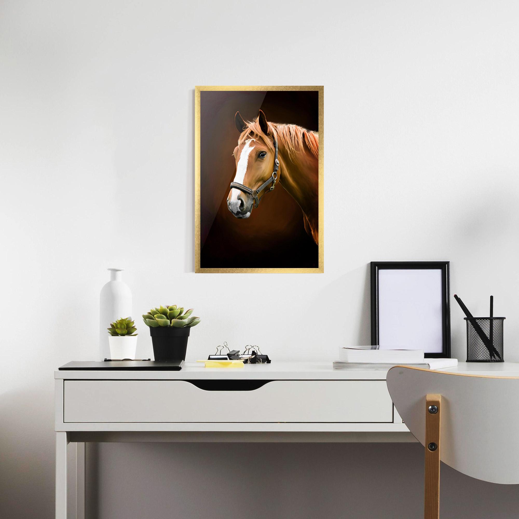 Plakat w Ramie Digital Painted Horse mockup 7