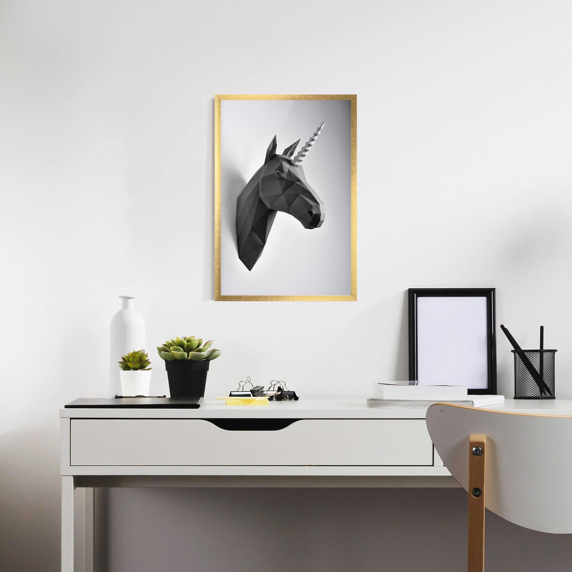 Plakat w Ramie Geometrical Unicorn mockup 7