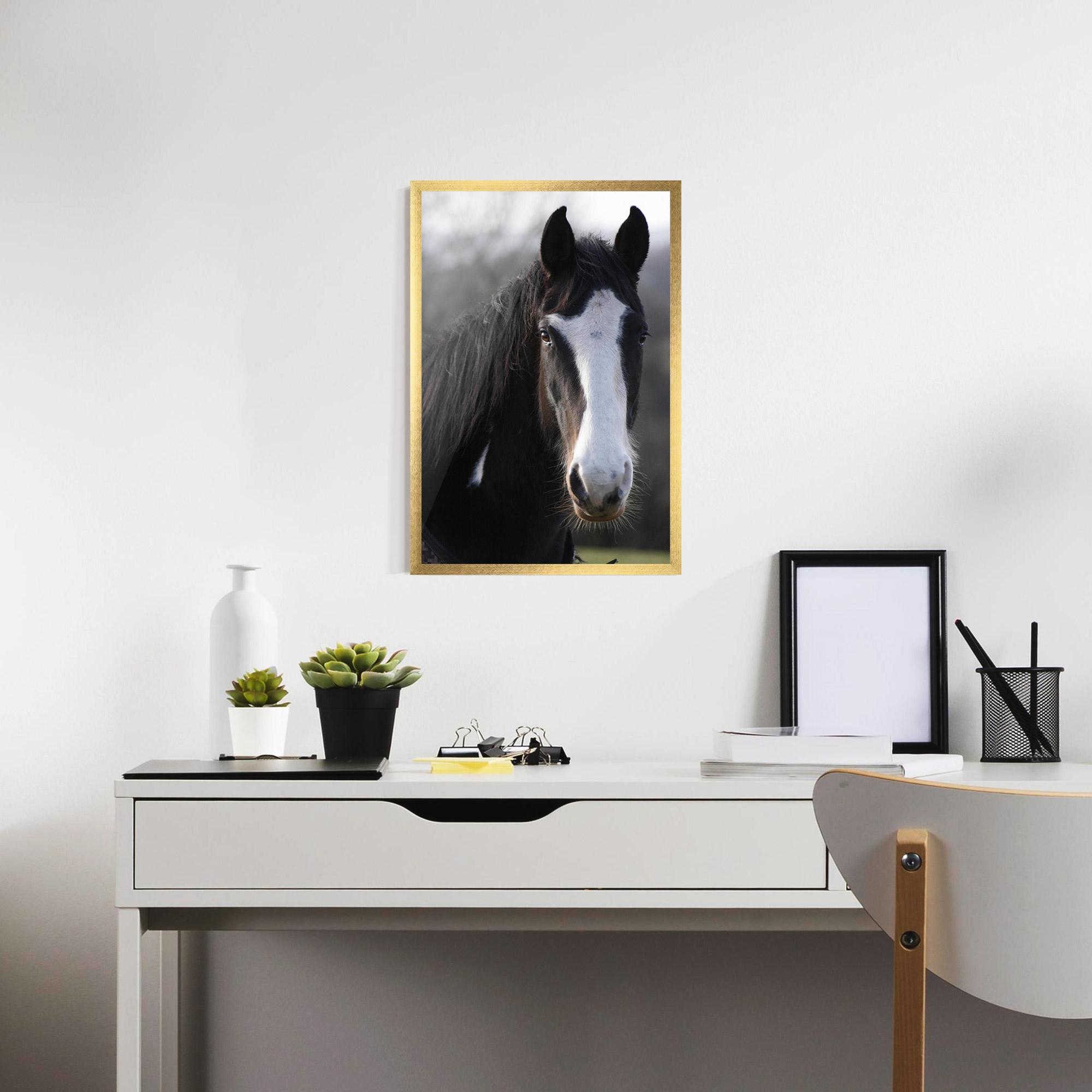 Plakat w Ramie Horse Black Portrait mockup 7