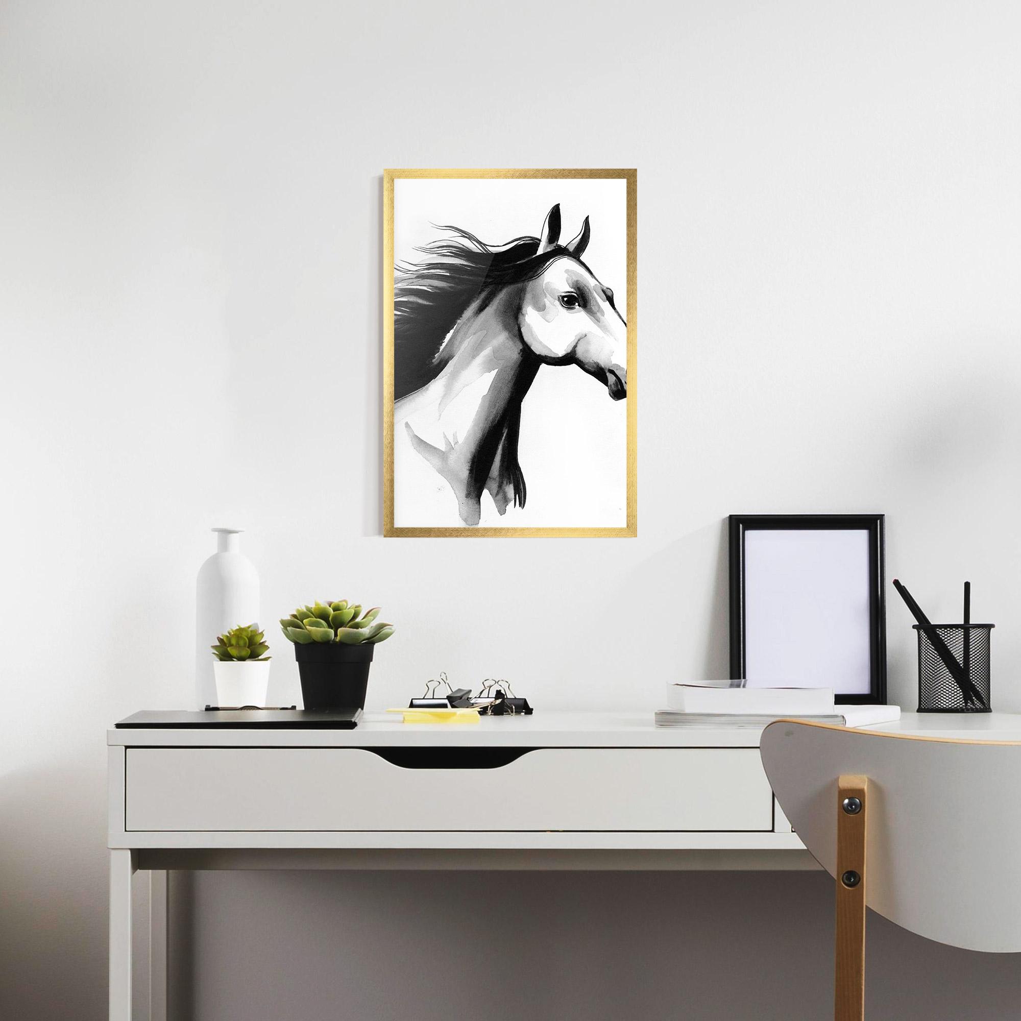 Plakat w Ramie Ink Watercolor Horse mockup 7