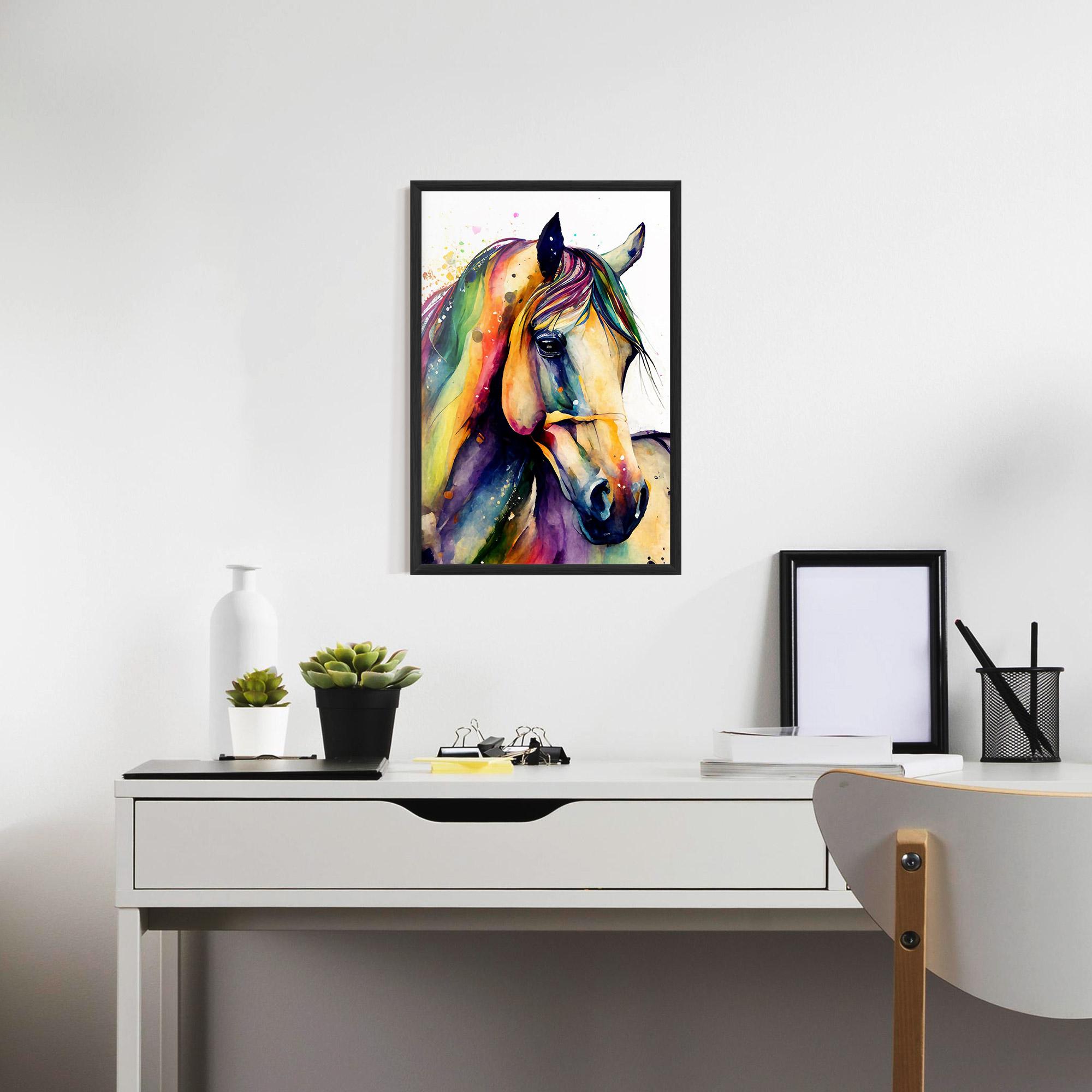 Plakat w Ramie Colorful Horse mockup 7