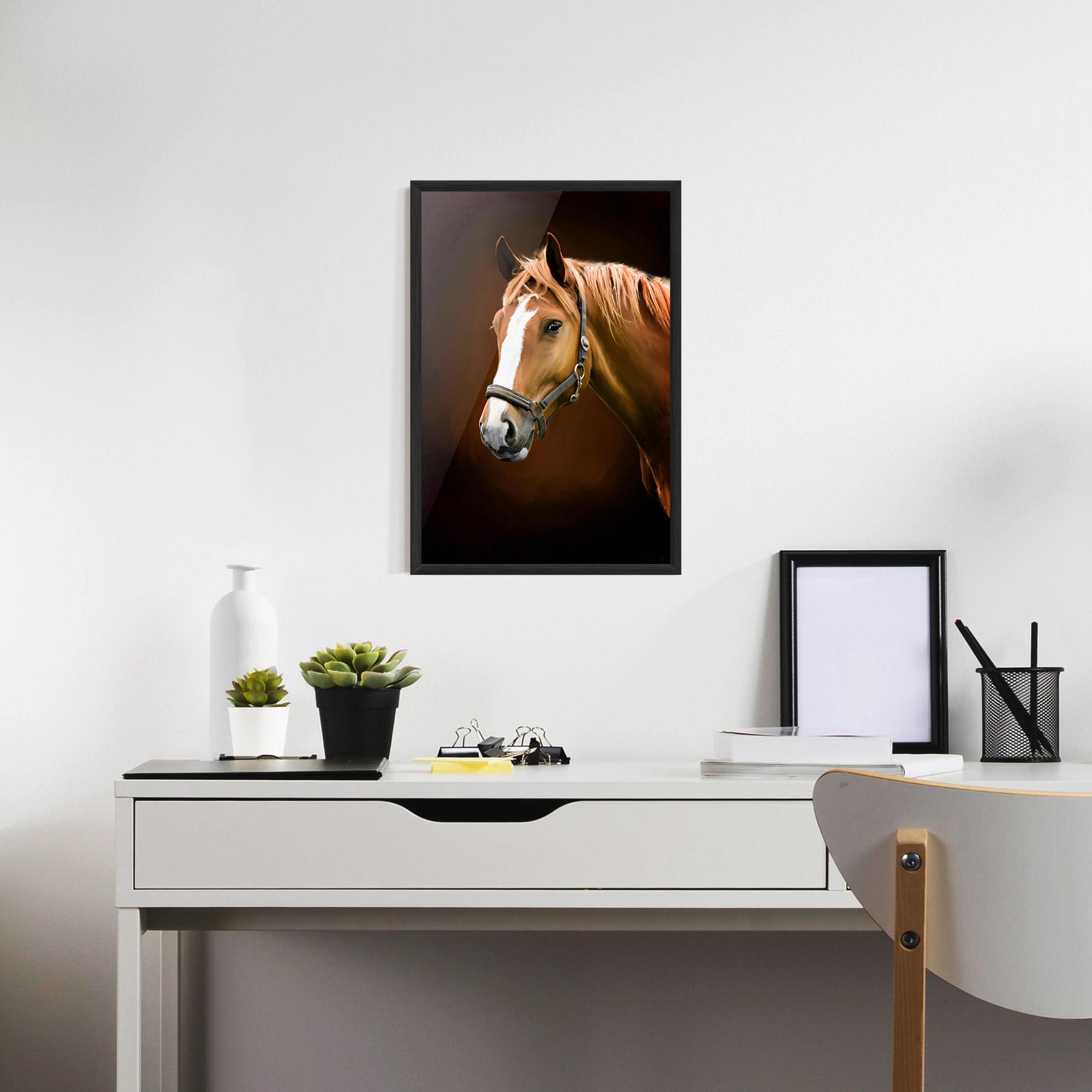 Plakat w Ramie Digital Painted Horse mockup 7