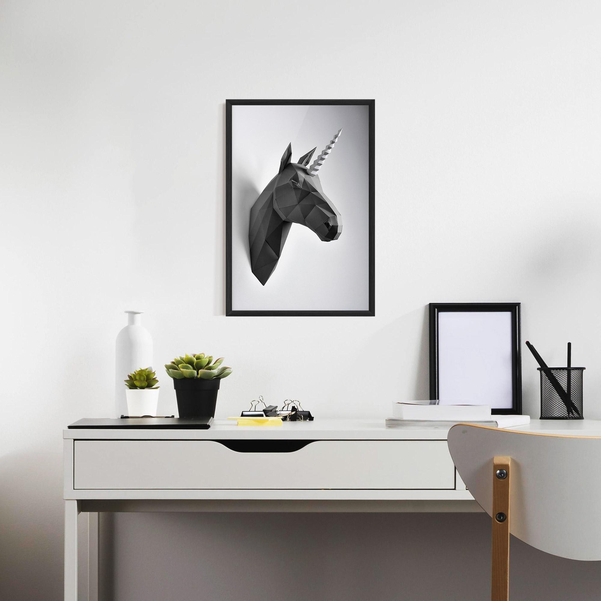 Plakat w Ramie Geometrical Unicorn mockup 7