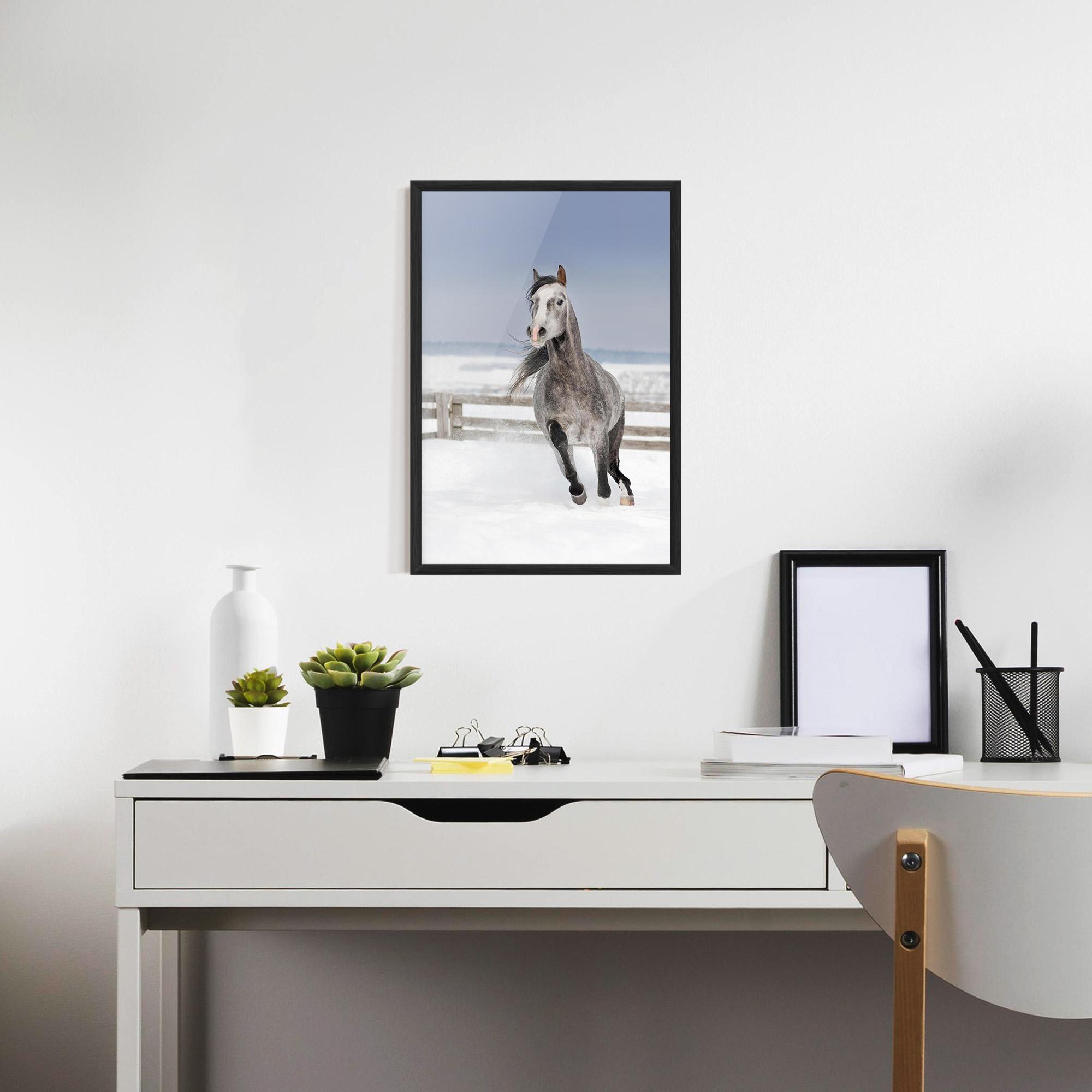 Plakat w Ramie Horse Running Free mockup 7
