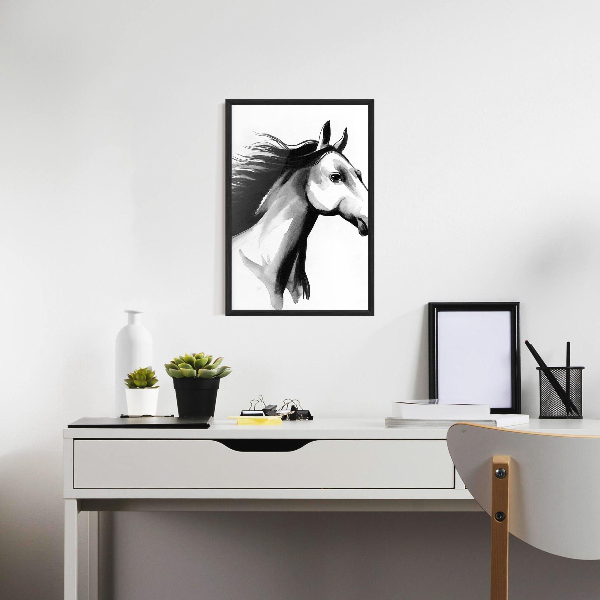 Plakat w Ramie Ink Watercolor Horse mockup 7