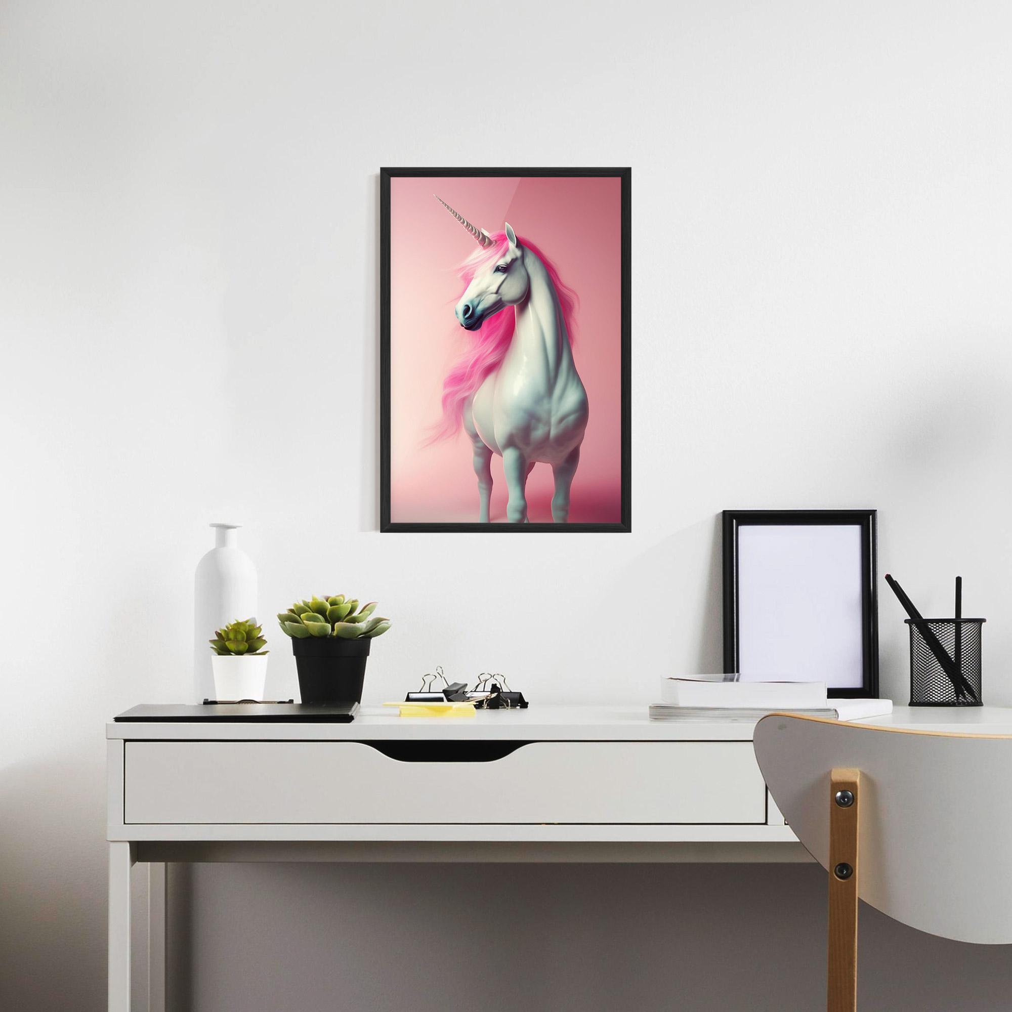 Plakat w Ramie Pink Unicorn mockup 7