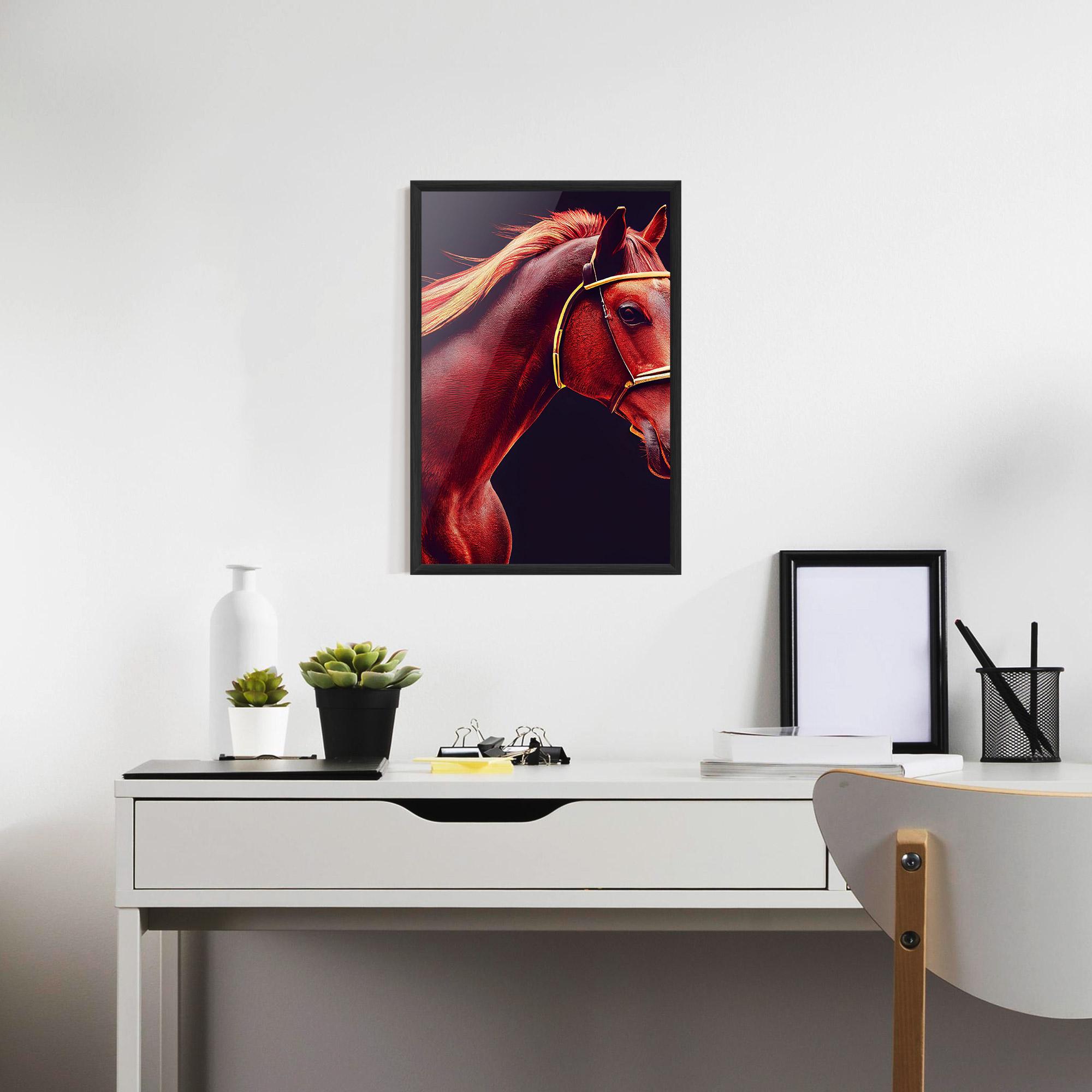 Plakat w Ramie Red Horse Portrait mockup 7