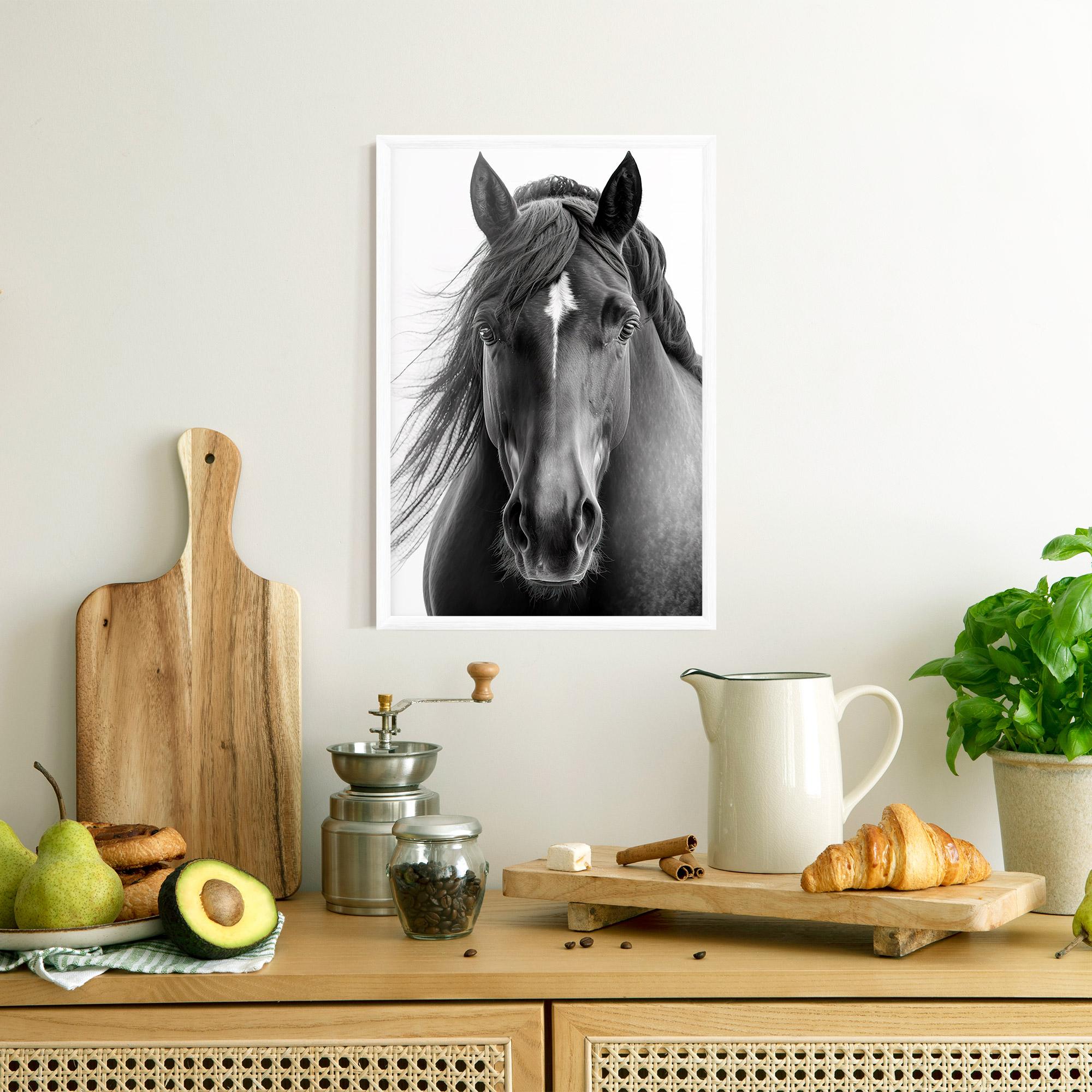 Plakat w Ramie Close Up Horse mockup 8