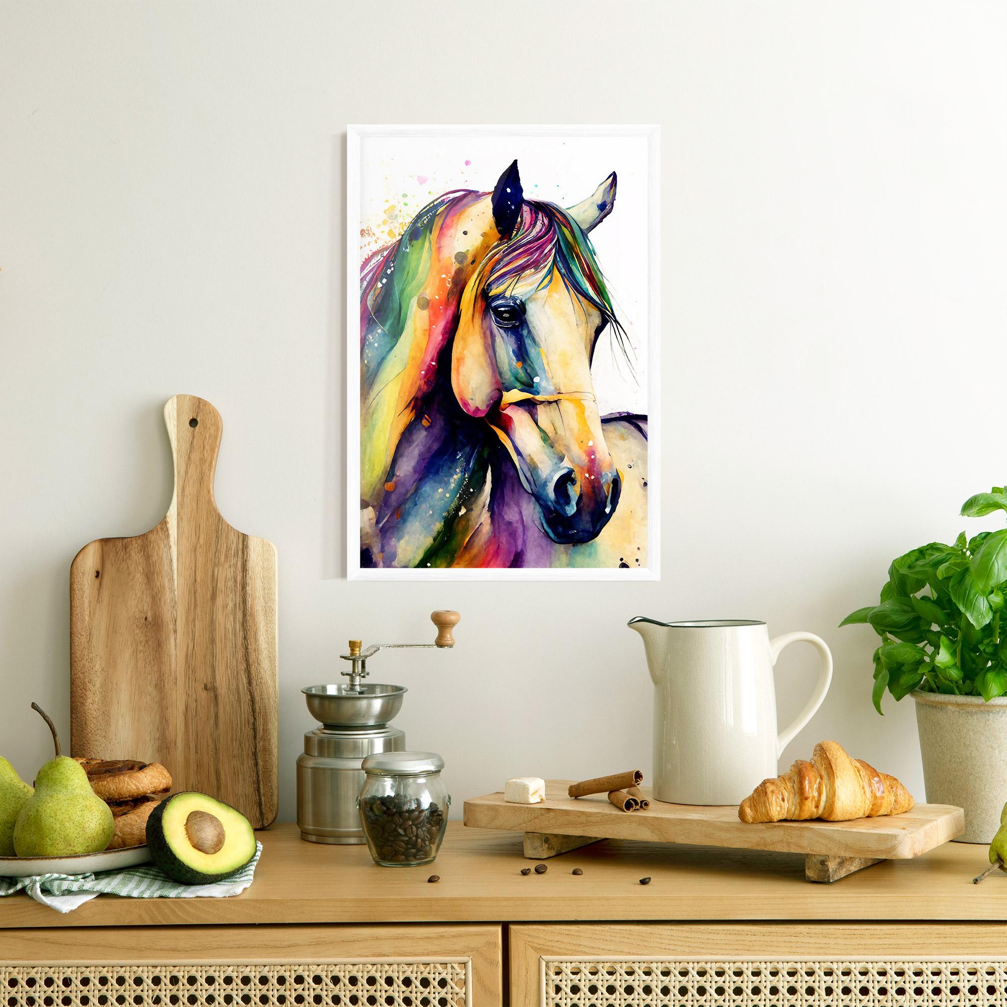 Plakat w Ramie Colorful Horse mockup 8
