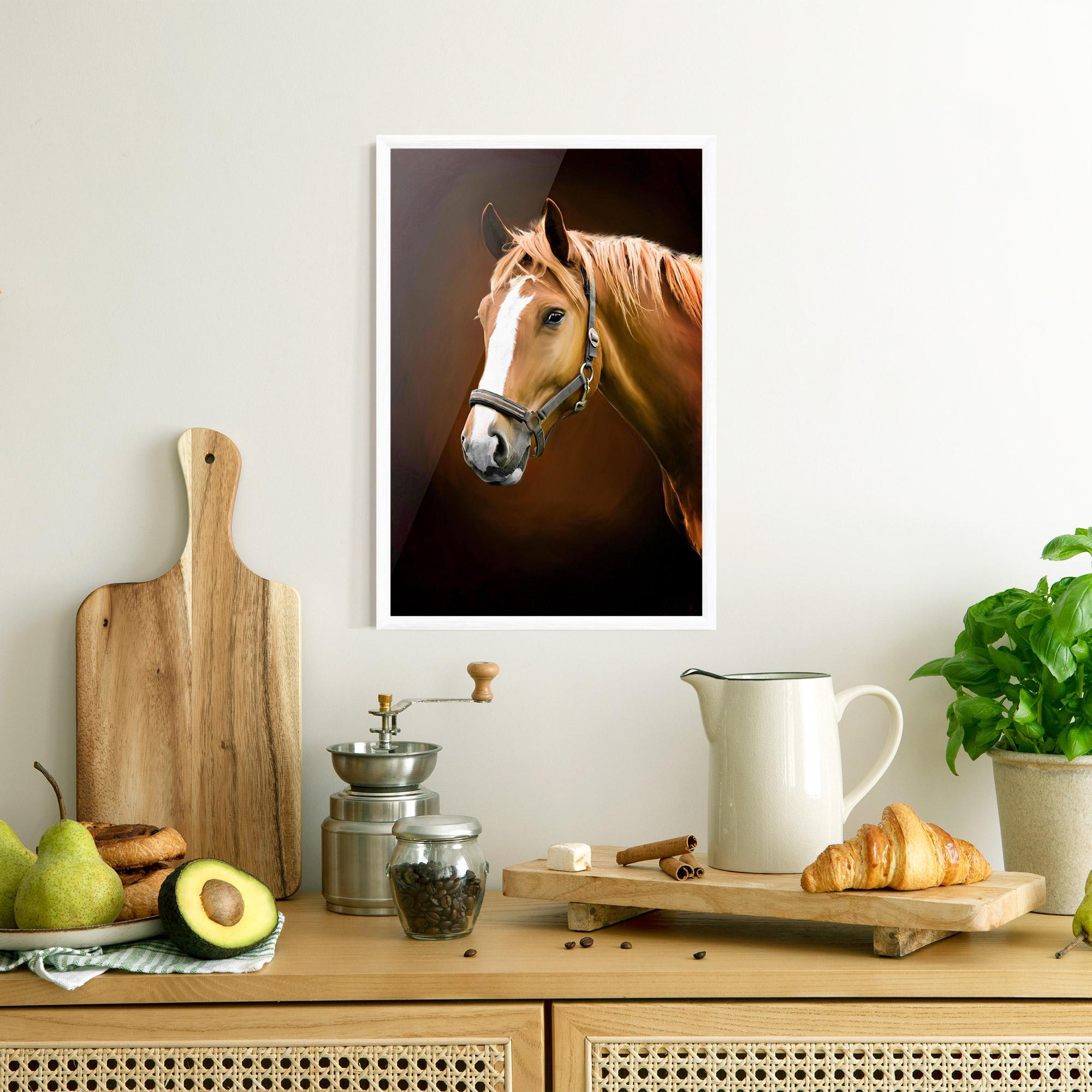 Plakat w Ramie Digital Painted Horse mockup 8