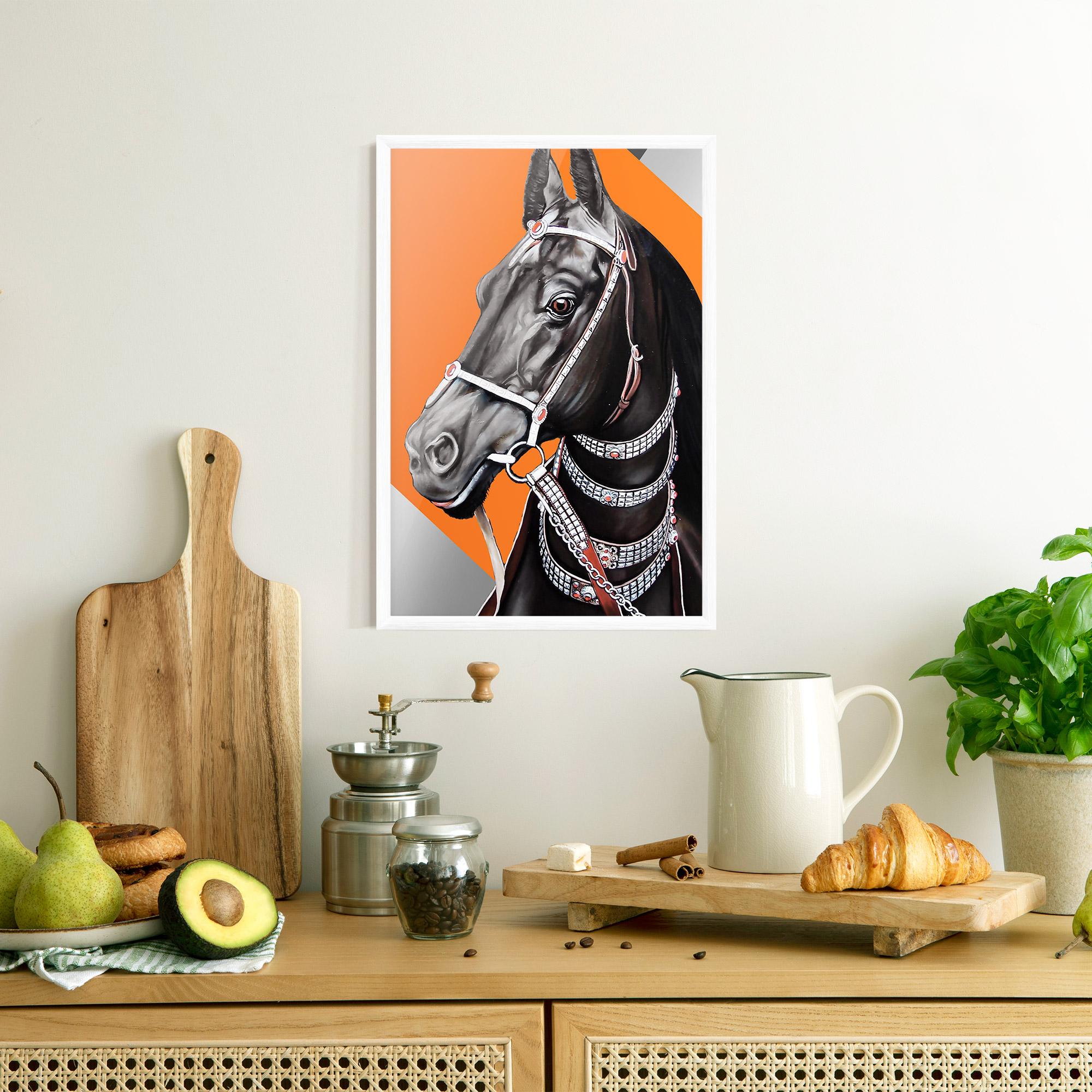 Plakat w Ramie Fashion Horse mockup 8