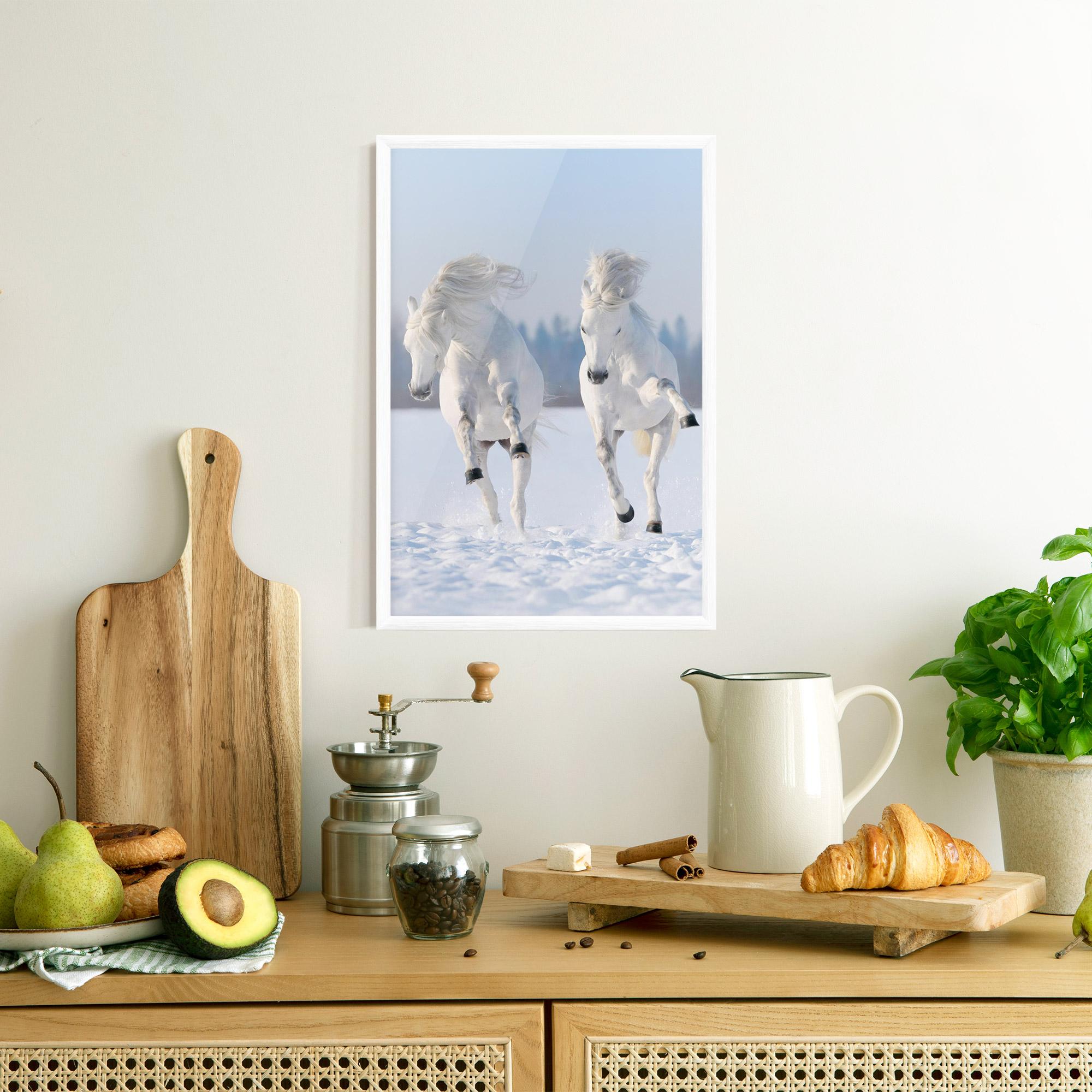 Plakat w Ramie Happy Horses Running mockup 8