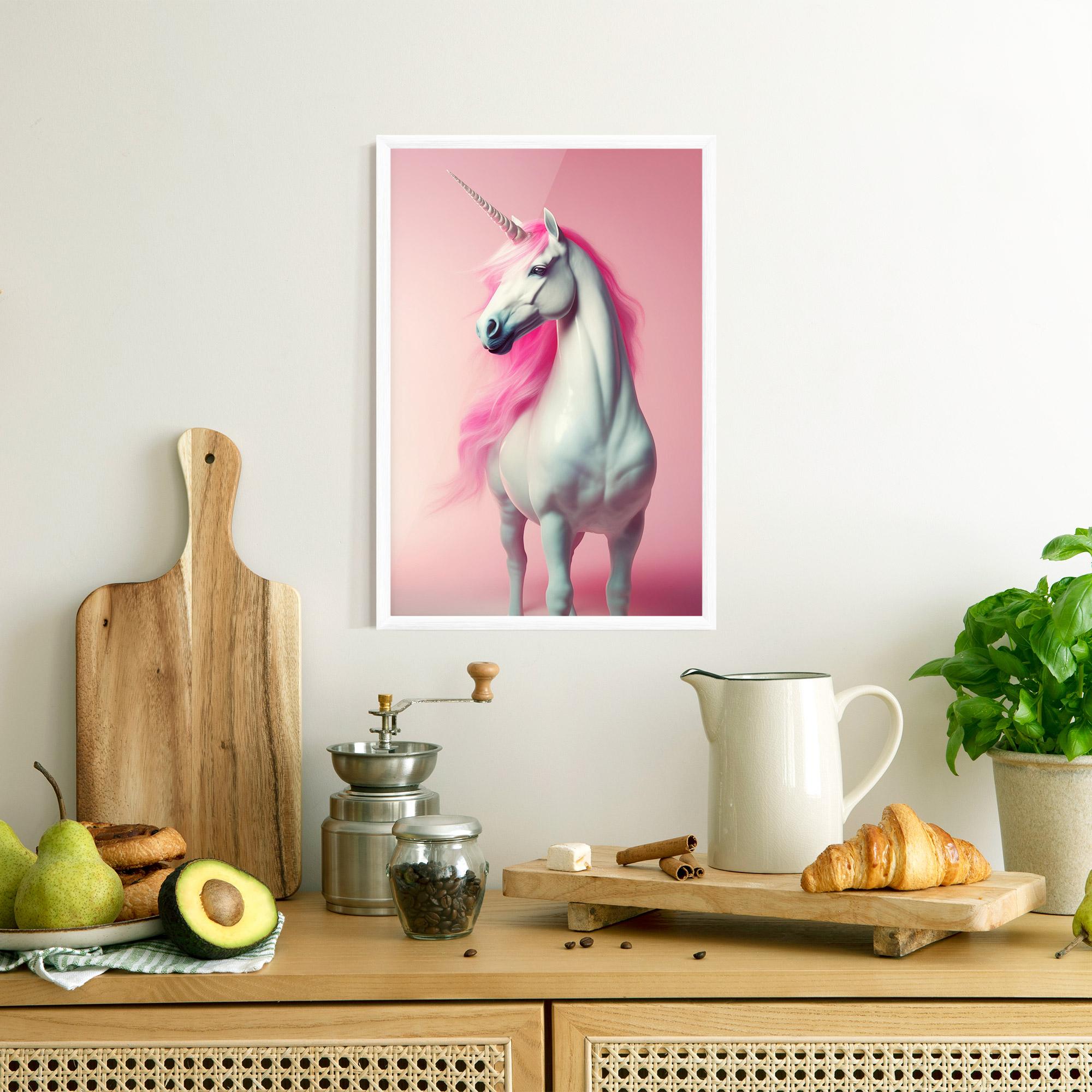 Plakat w Ramie Pink Unicorn mockup 8