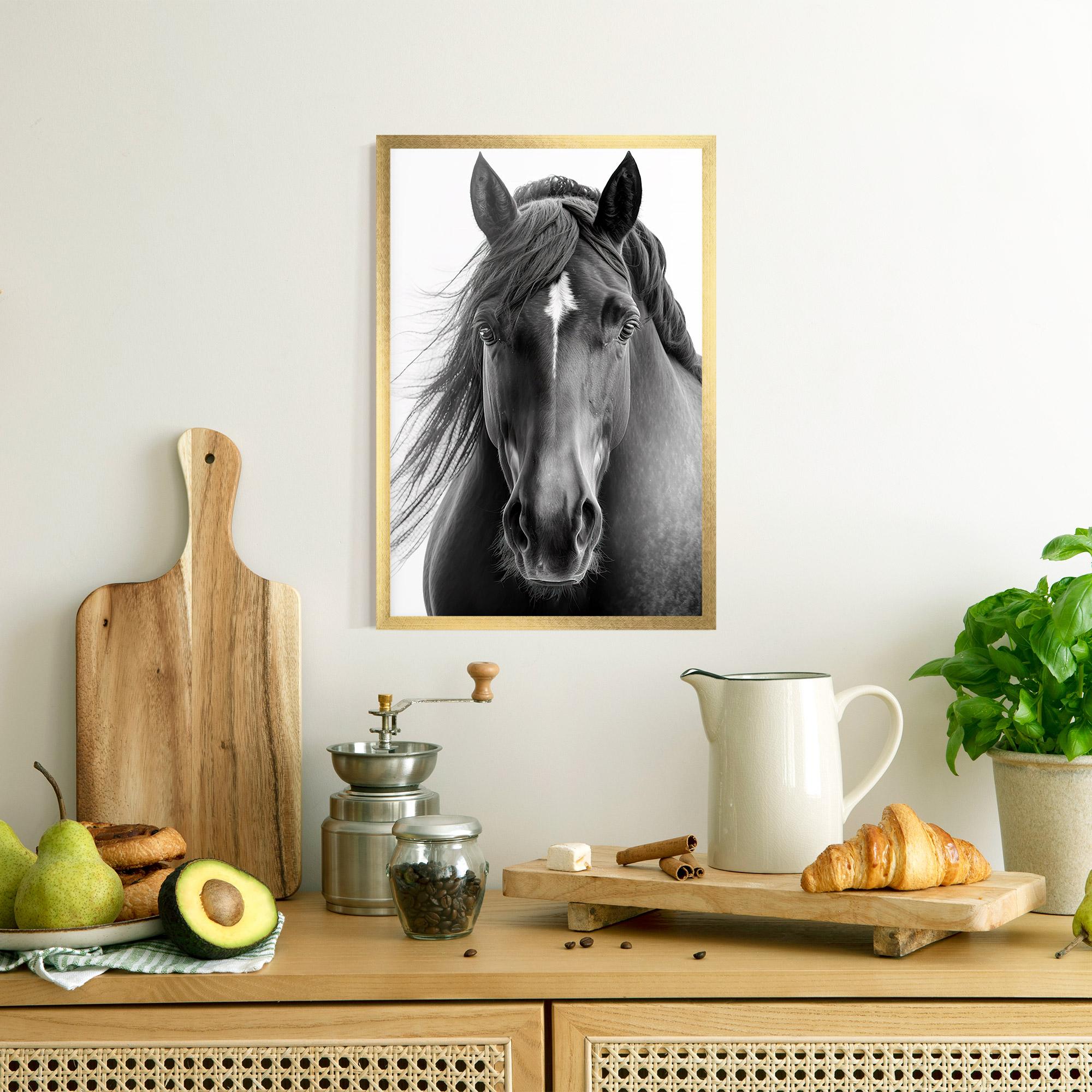 Plakat w Ramie Close Up Horse mockup 8