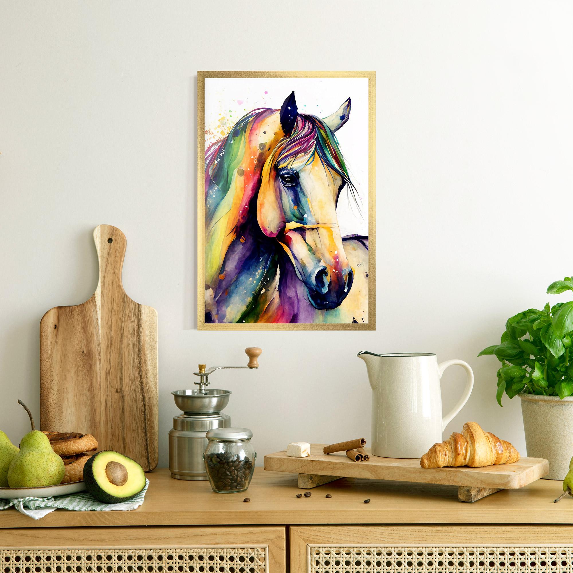 Plakat w Ramie Colorful Horse mockup 8
