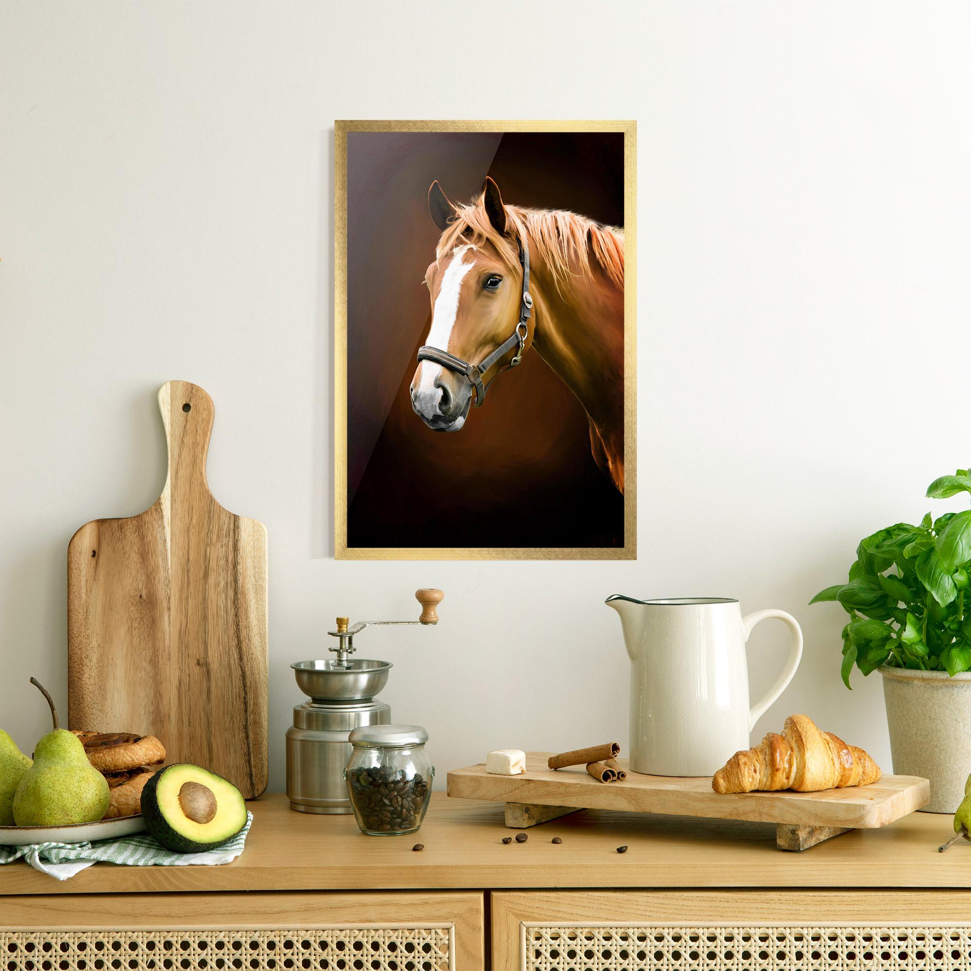 Plakat w Ramie Digital Painted Horse mockup 8