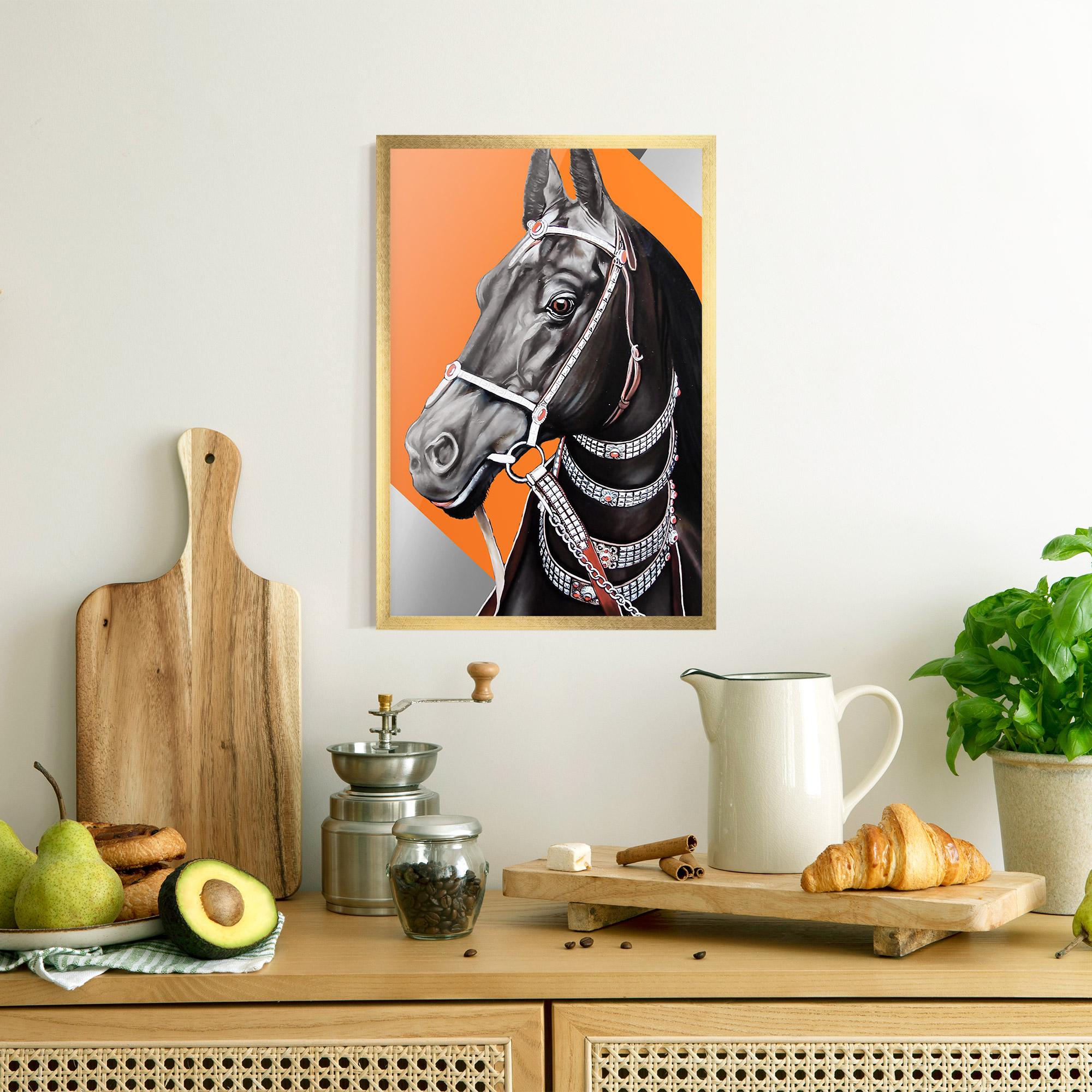 Plakat w Ramie Fashion Horse mockup 8