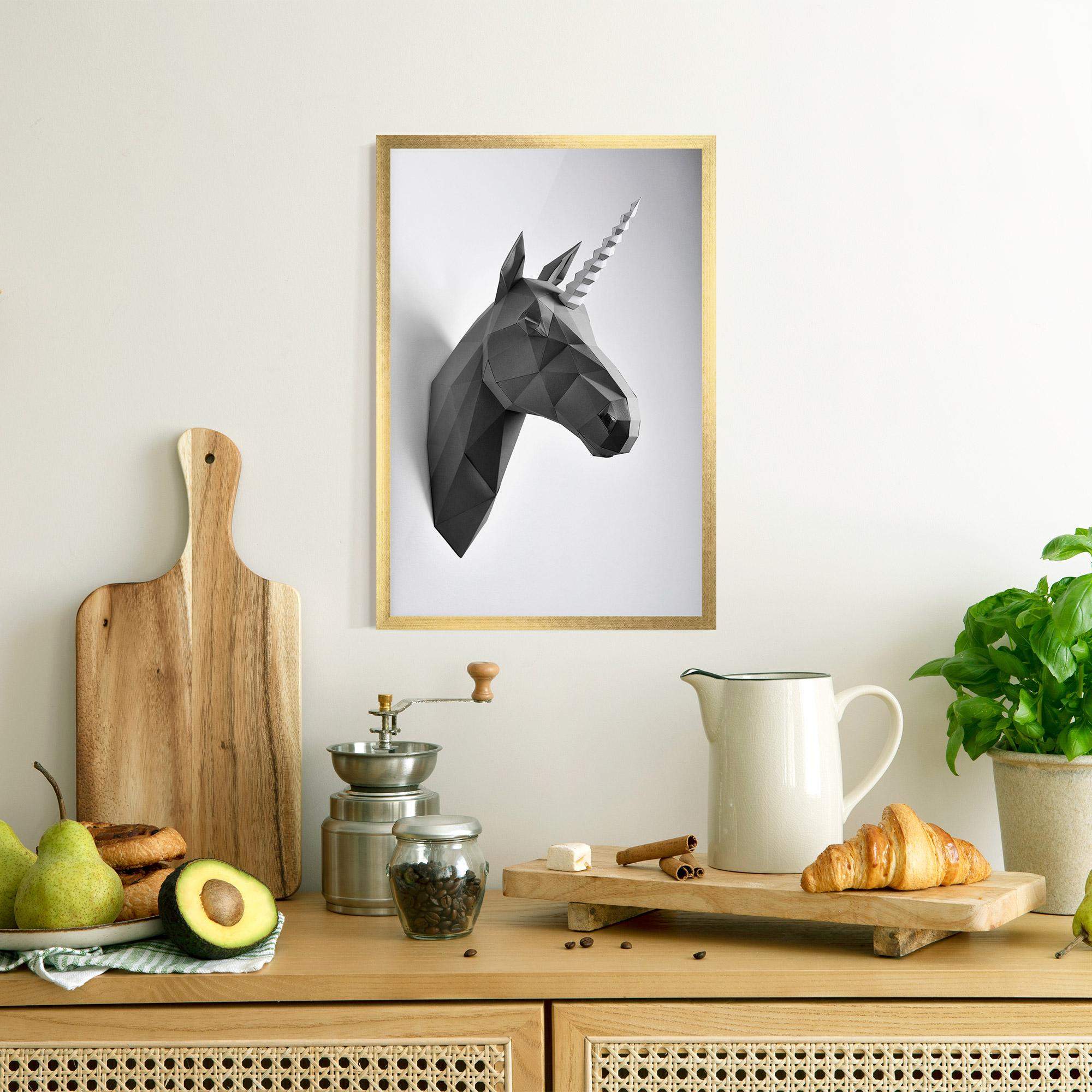 Plakat w Ramie Geometrical Unicorn mockup 8