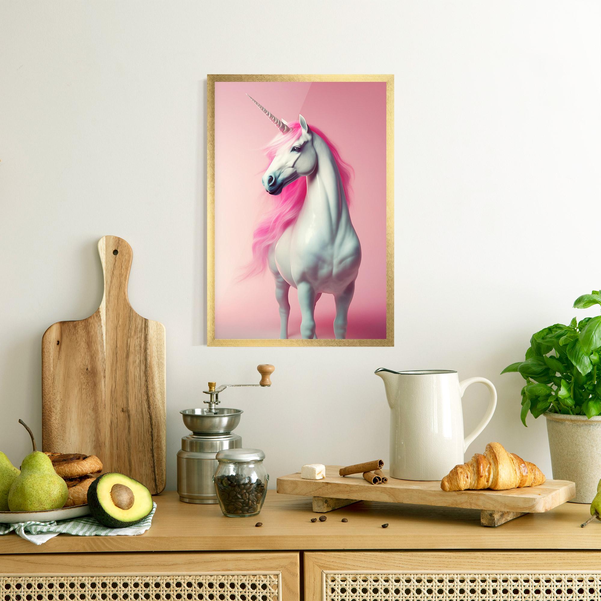 Plakat w Ramie Pink Unicorn mockup 8