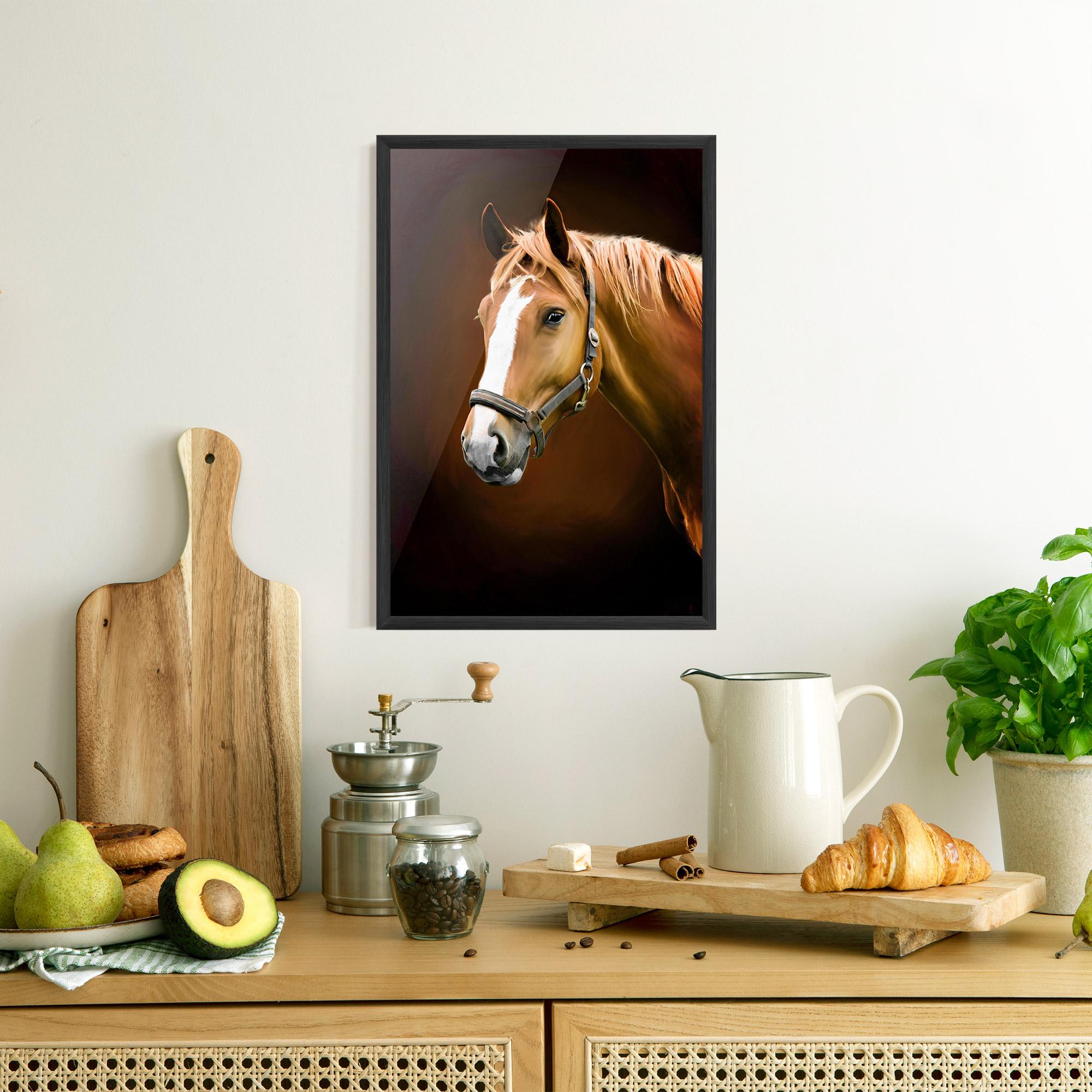 Plakat w Ramie Digital Painted Horse mockup 8