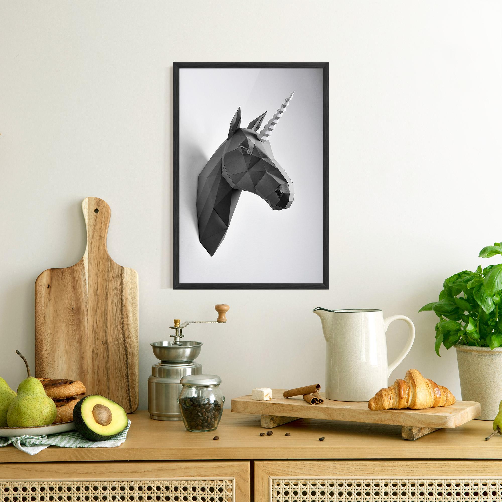 Plakat w Ramie Geometrical Unicorn mockup 8
